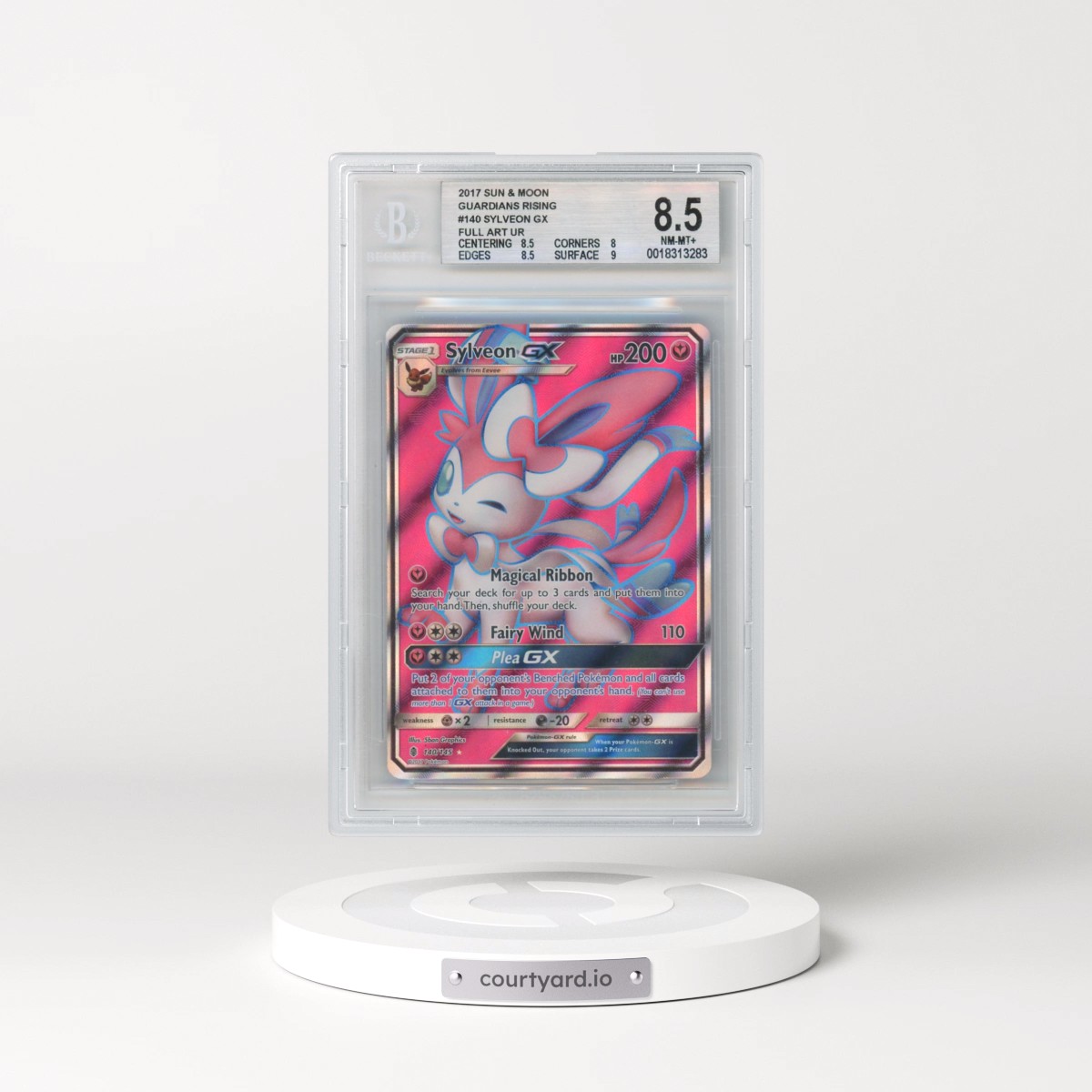 2017 Guardians Rising #140 Sylveon GX - Ultra Rare Holo (BGS 8.5 NM-MT+)