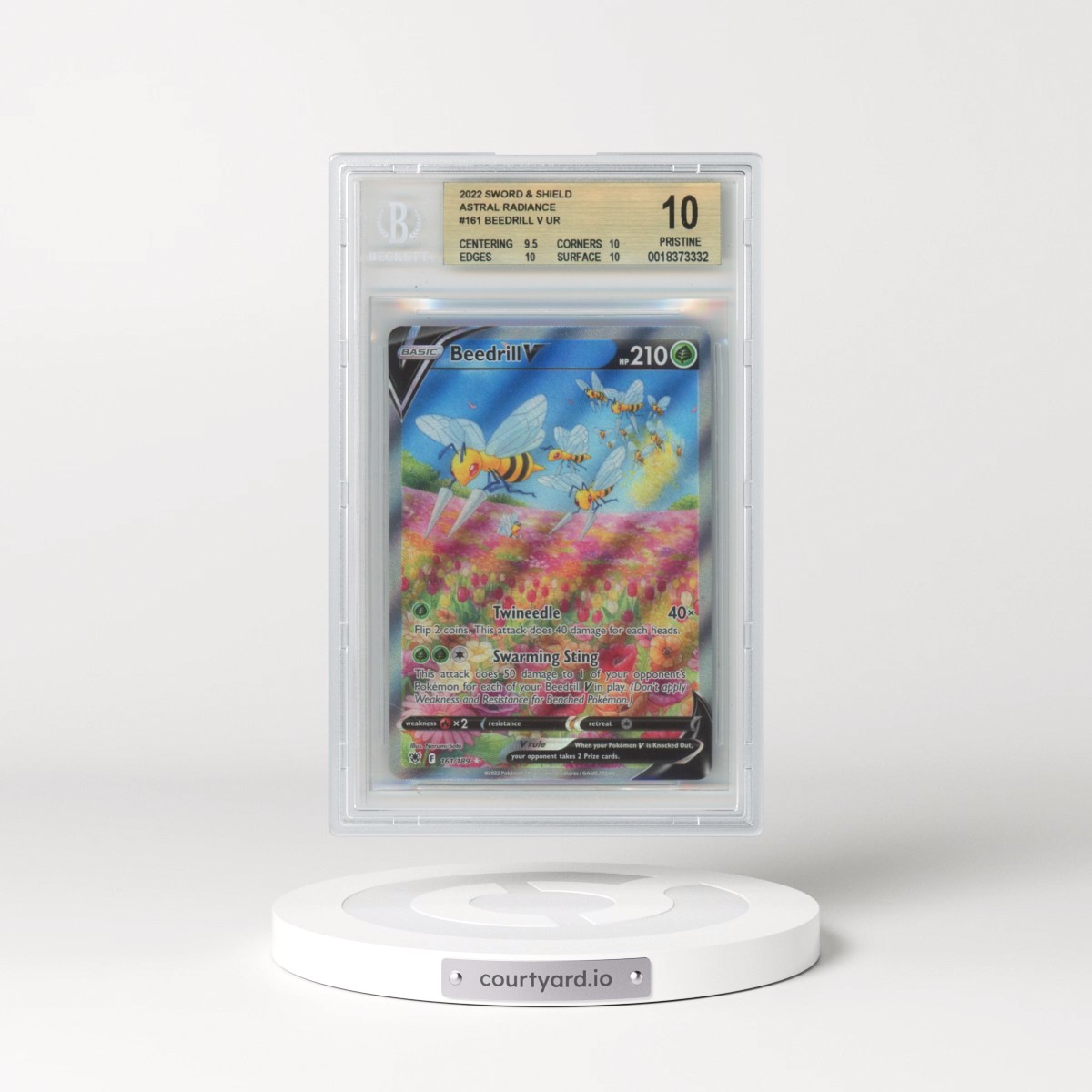 2022 Astral Radiance #161 Beedrill V - Holo (BGS 10 PRISTINE)