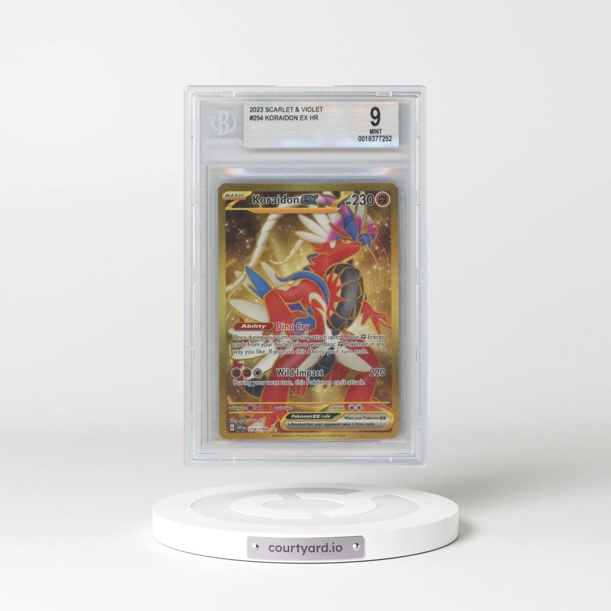 2023 Scarlet & Violet #254 Koraidon ex - Hyper Rare Holo (BGS 9 MINT)