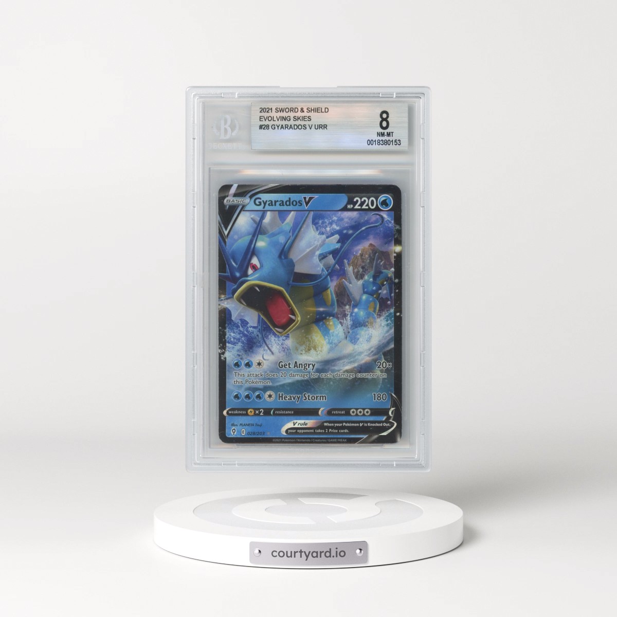 2021 Evolving Skies #028 Gyarados V - Holo Ultra Rare (BGS 8 NM-MT)