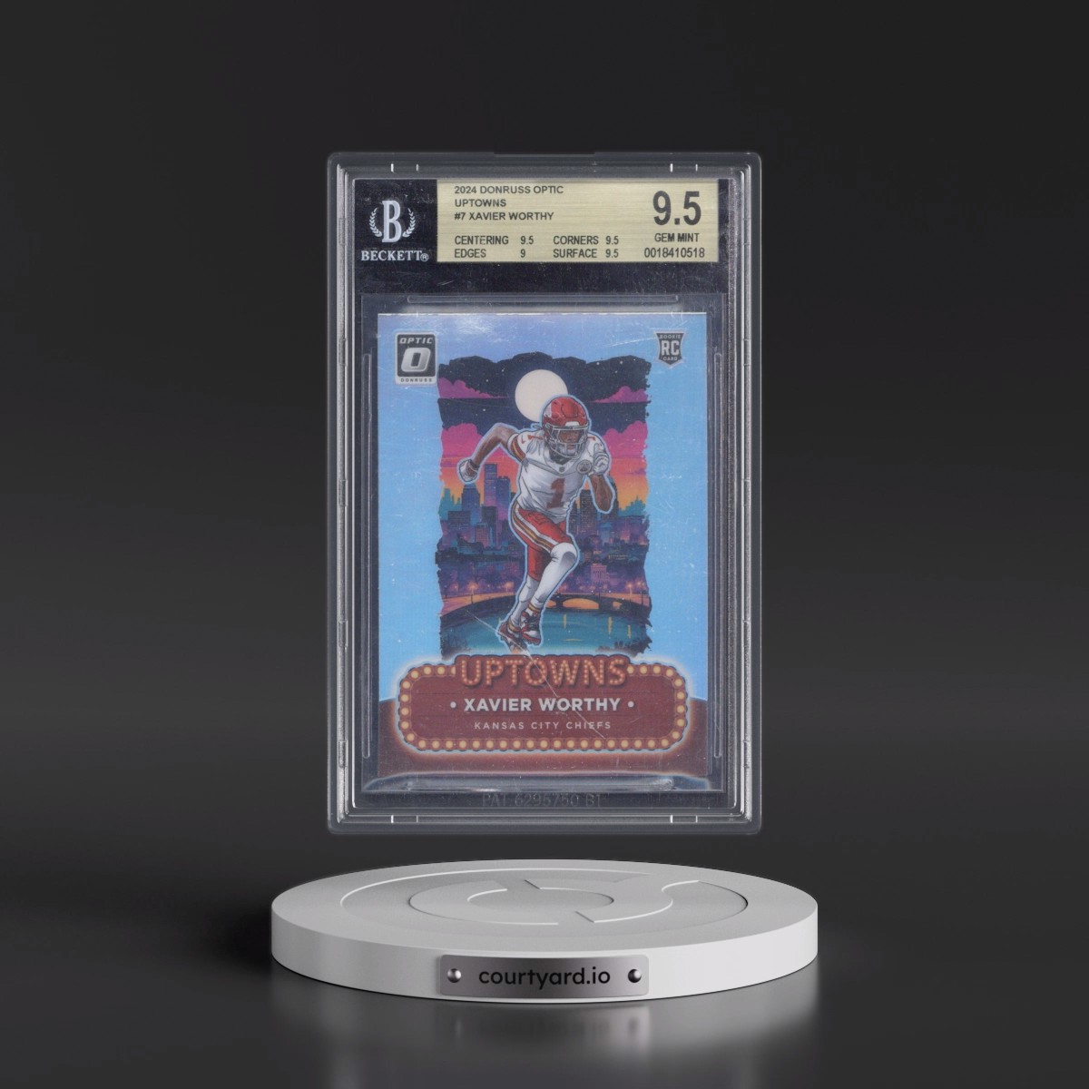 2024 Panini Donruss Optic Uptowns Xavier Worthy #7 BGS 9.5