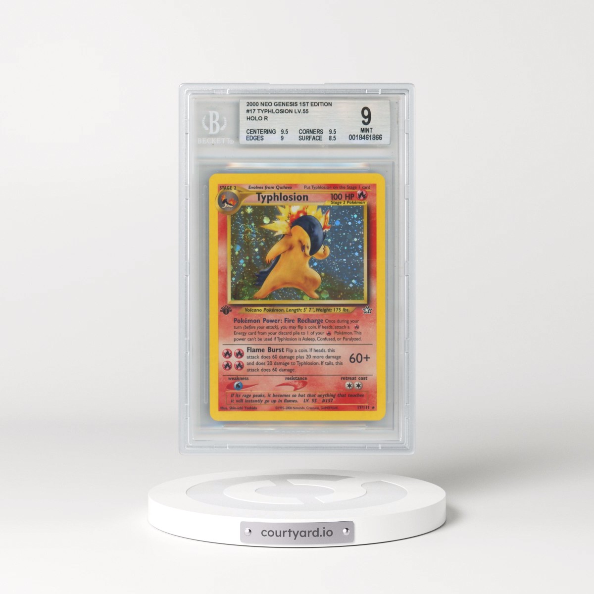 2000 Neo Genesis #17 Typhlosion - 1st Edition Holo (BGS 9 MINT)