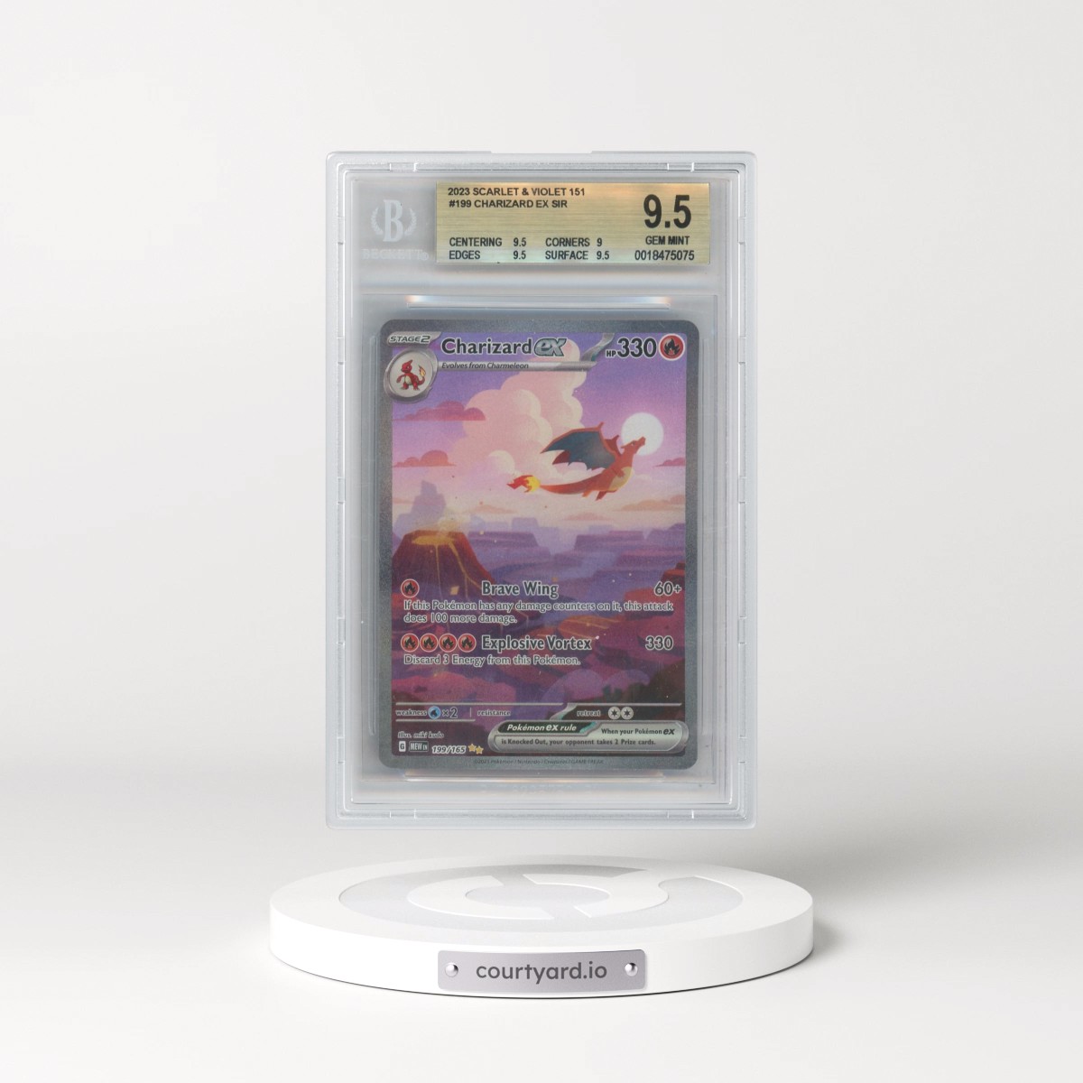 2023 Scarlet & Violet 151 - MEW EN #199 Charizard ex - Special Illustration Rare (Holo) (BGS 9.5 GEM MINT)