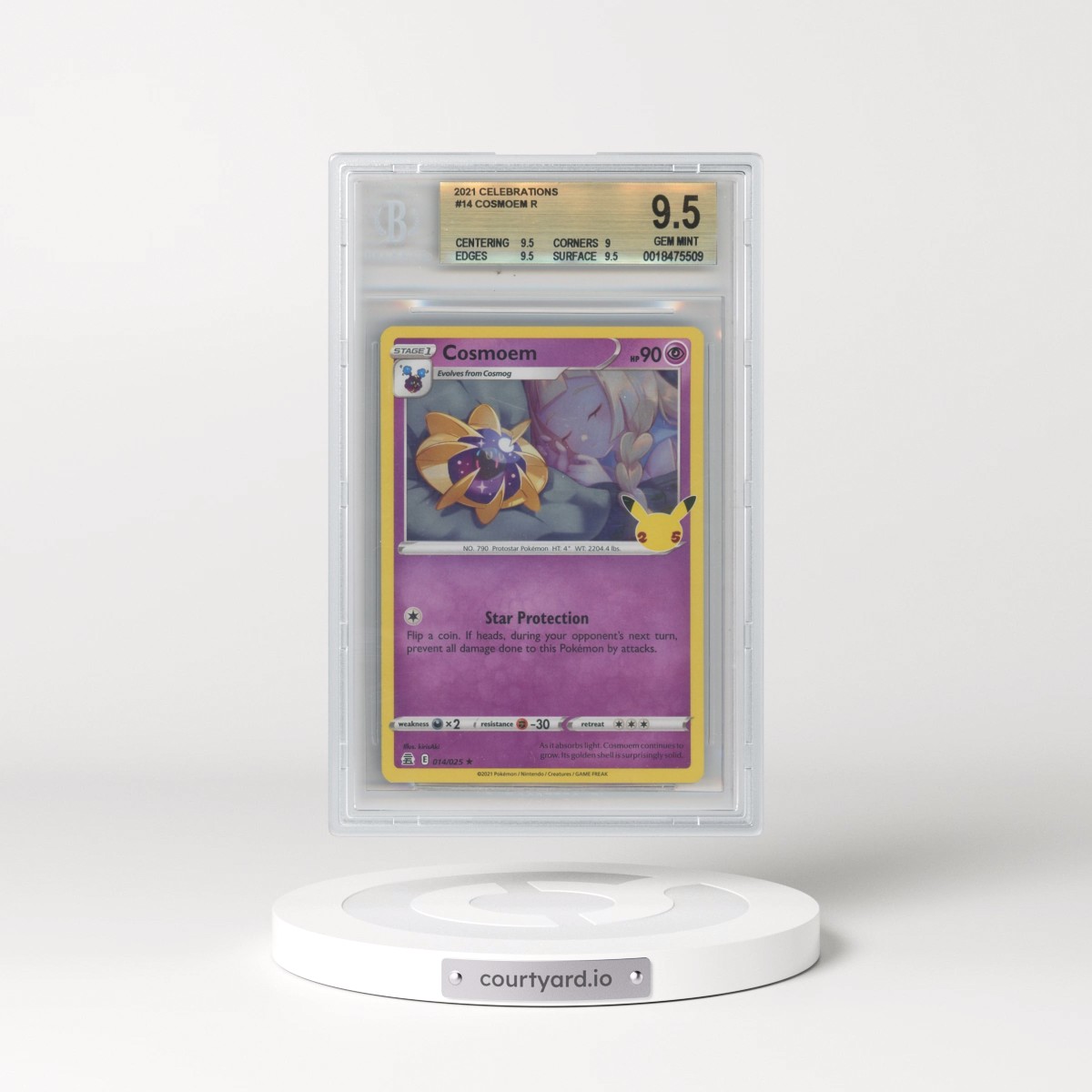 2021 Celebrations #014 Cosmoem - Holo (BGS 9.5 GEM MINT)