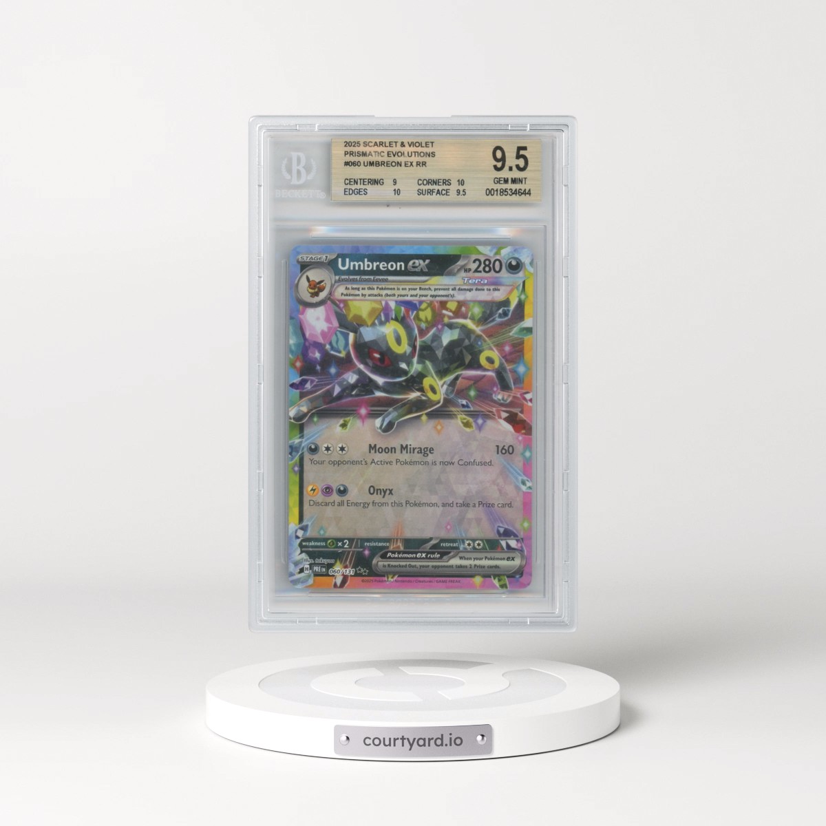 2024 Prismatic Evolutions - PRE EN #060 Umbreon ex - Holo (BGS 9.5 GEM MINT)