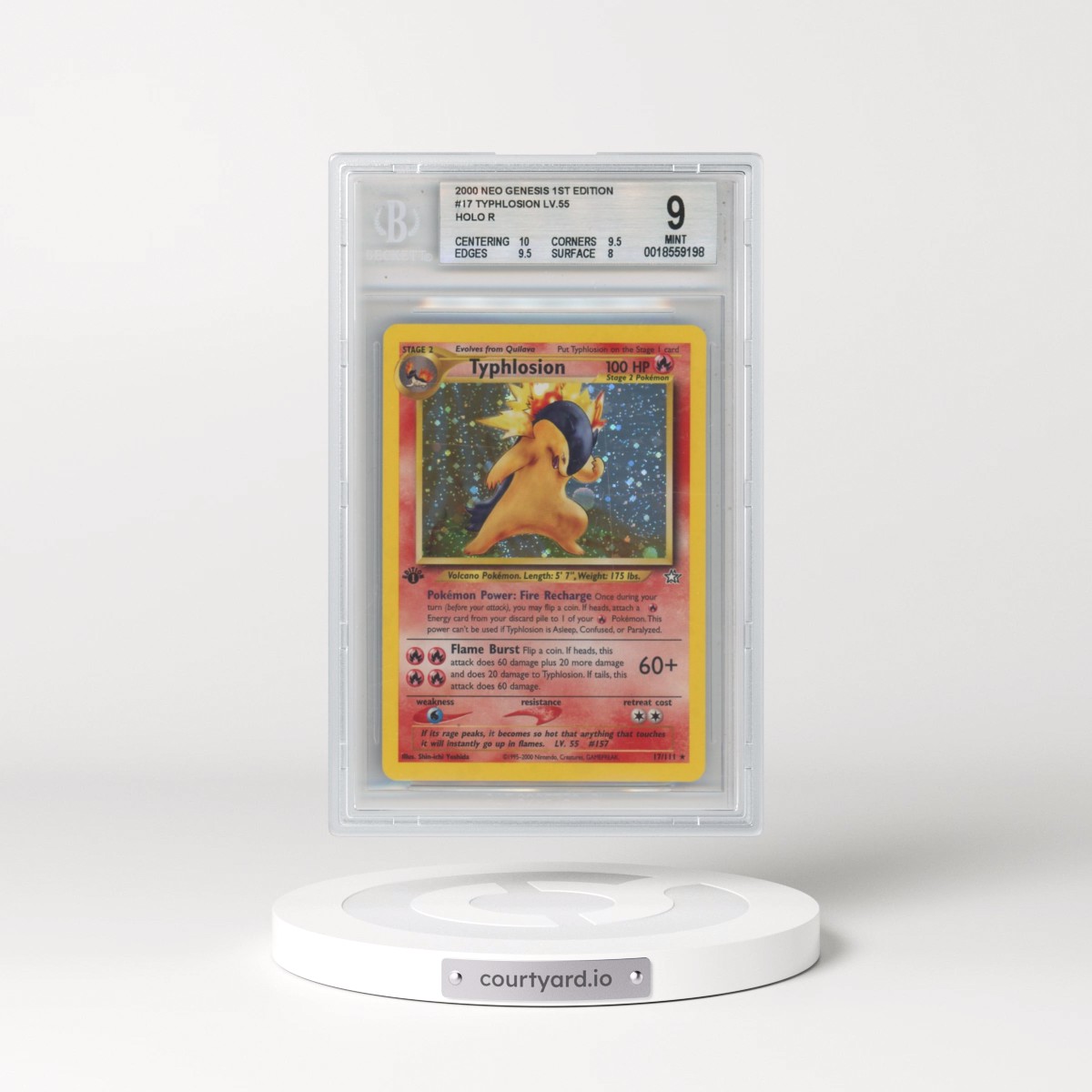 2000 Neo Genesis #17 Typhlosion - 1st Edition Holo (BGS 9 MINT)