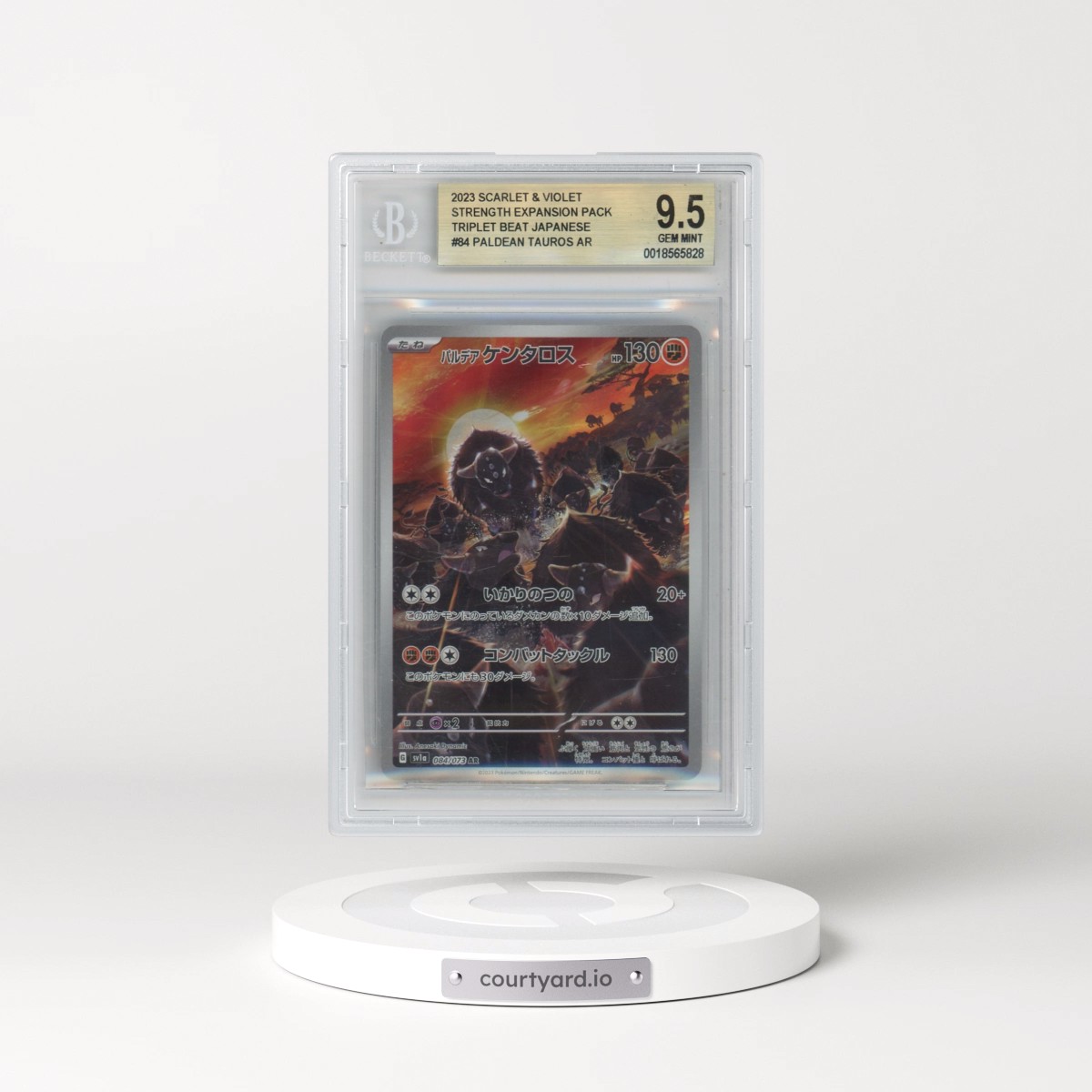 2023 Triplet Beat #084 Paldean Tauros - Art Rare Holo (BGS 9.5 GEM MINT)