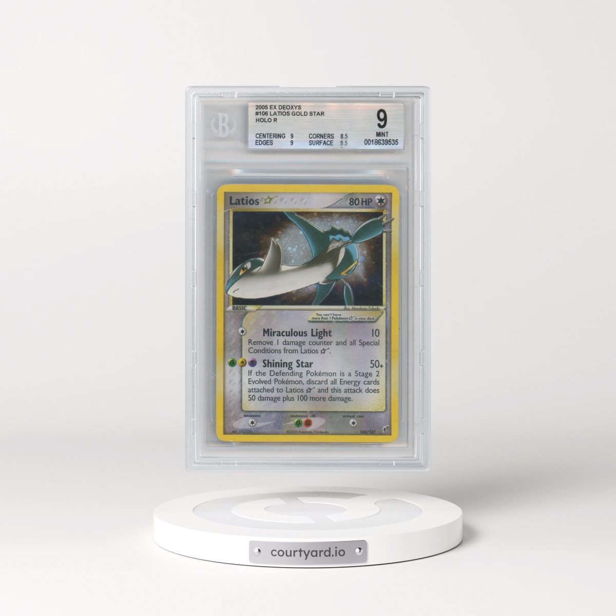 2005 EX Deoxys #106 Latios â?? - Holo (BGS 9 MINT)