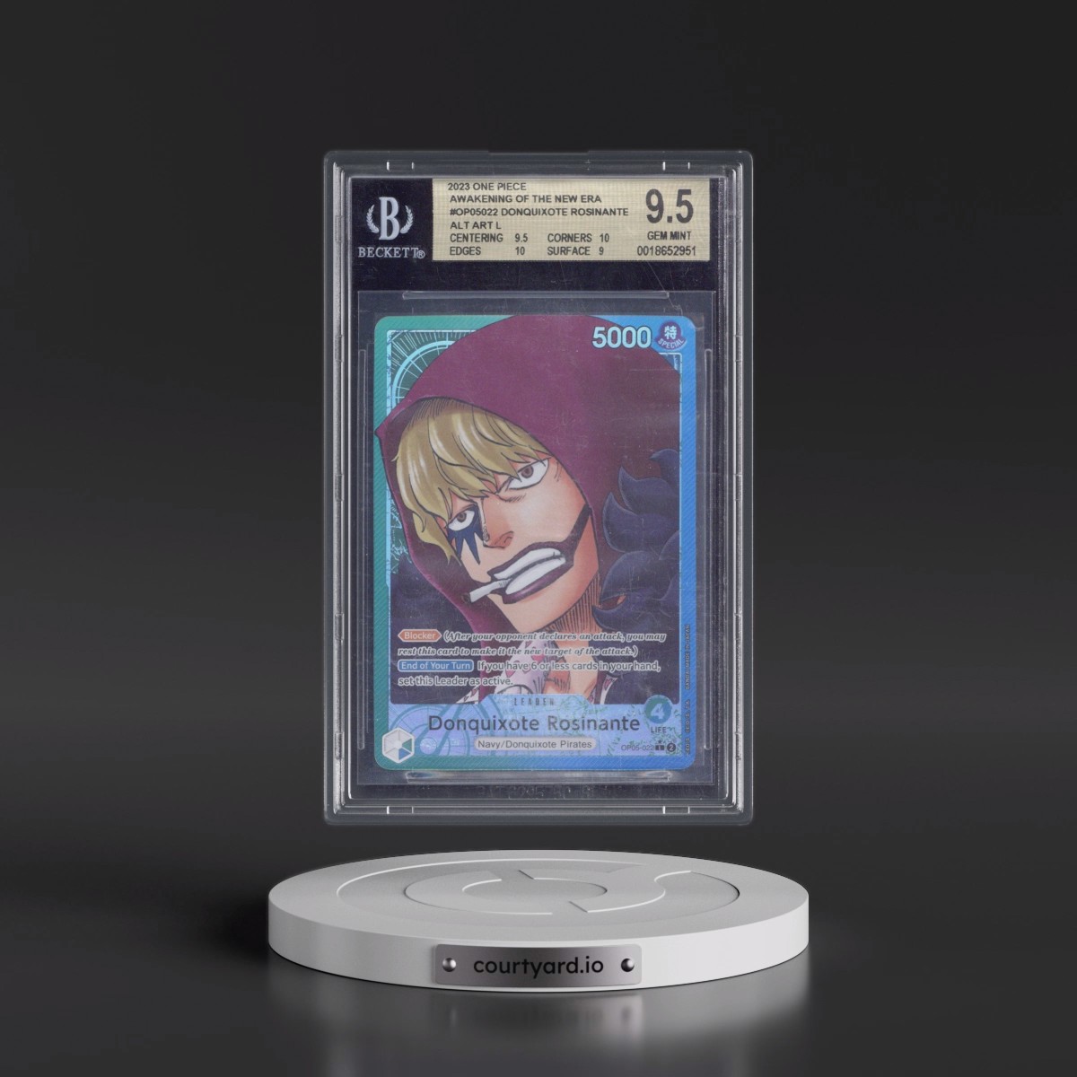 2023 Awakening of the New Era (OP05) - English Donquixote Rosinante - (Map Text Box) Alt Art #022 BGS 9.5