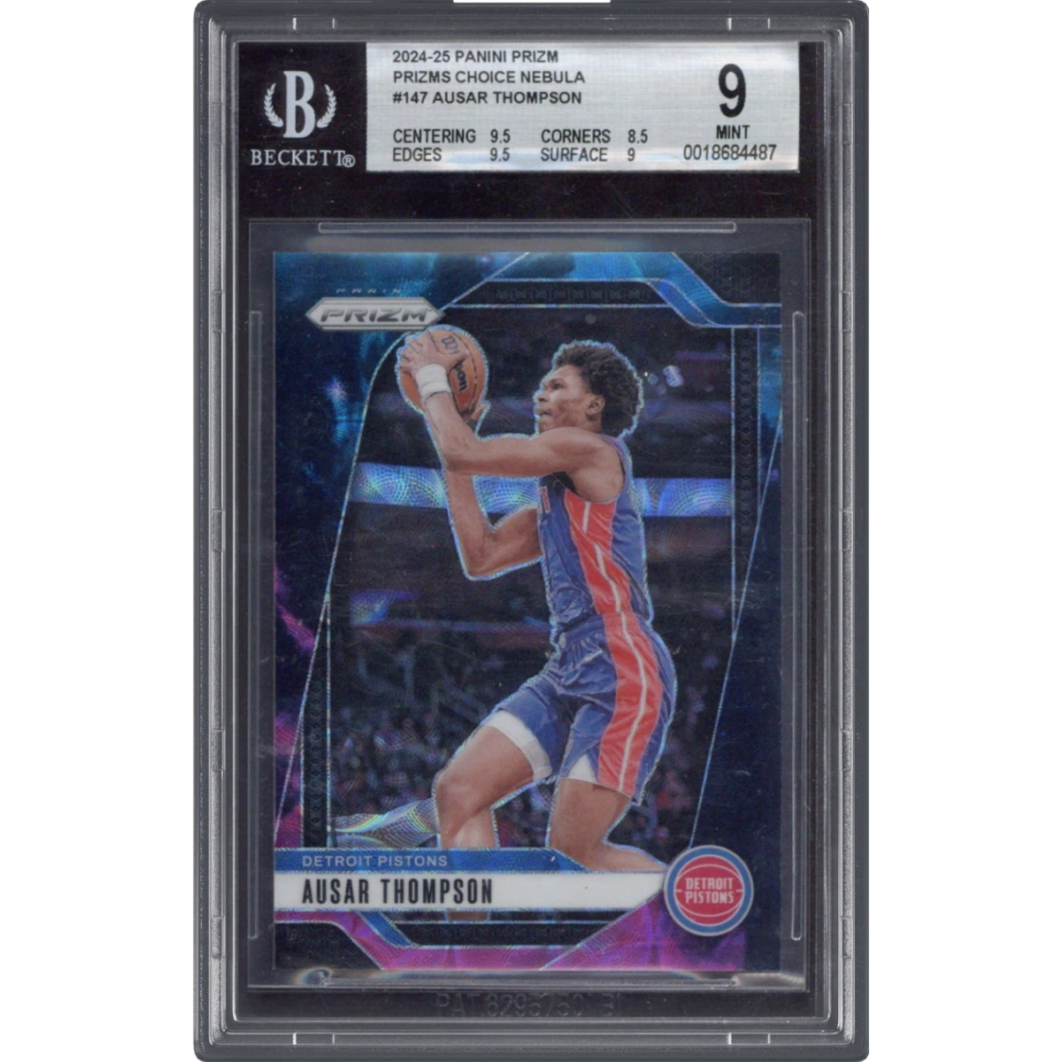 2024 Panini Prizm #147 Ausar Thompson - Nebula Choice 1/1 (BGS 9 MINT)