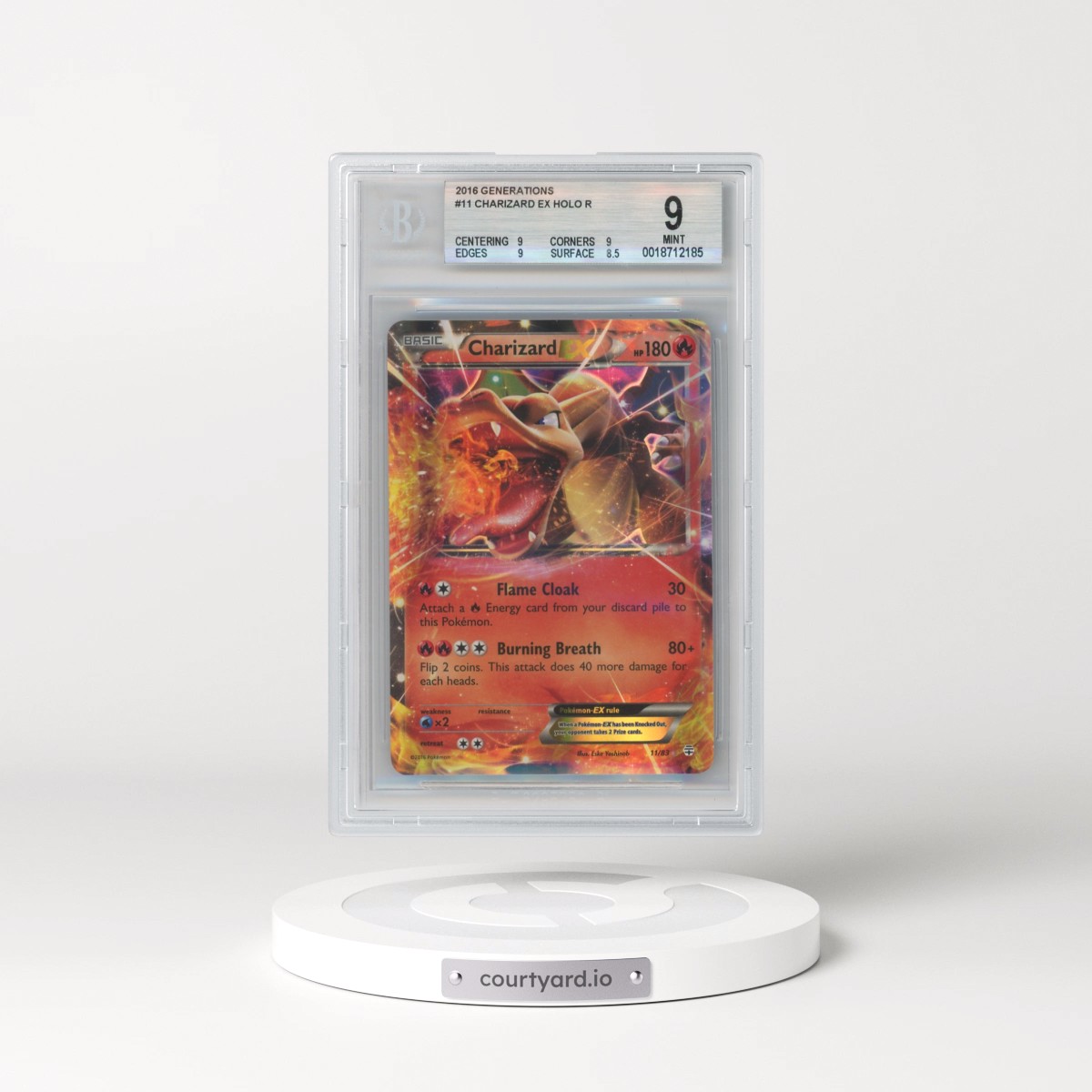 2016 Generations #11 Charizard EX - Holo (BGS 9 MINT)