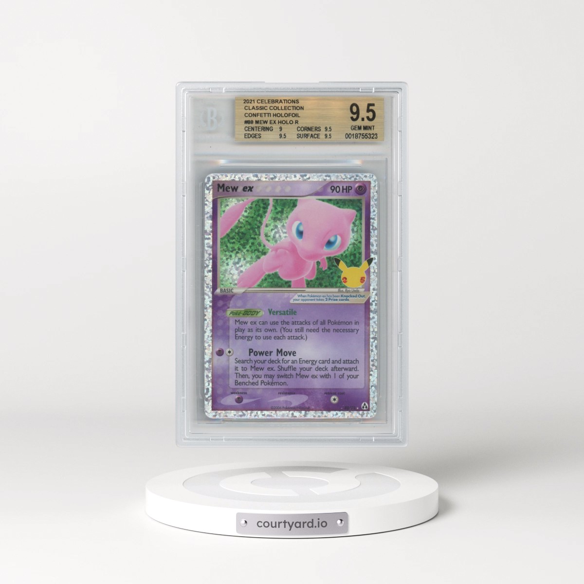 2021 Celebrations - Classic Collection #88 Mew ex - EX Legend Maker Holo (BGS 9.5 GEM MINT)