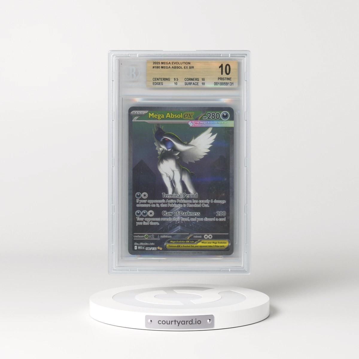 2025 Mega Evolution - MEG EN #180 Mega Absol ex - Special Illustration Rare (Holo) (BGS 10 PRISTINE)