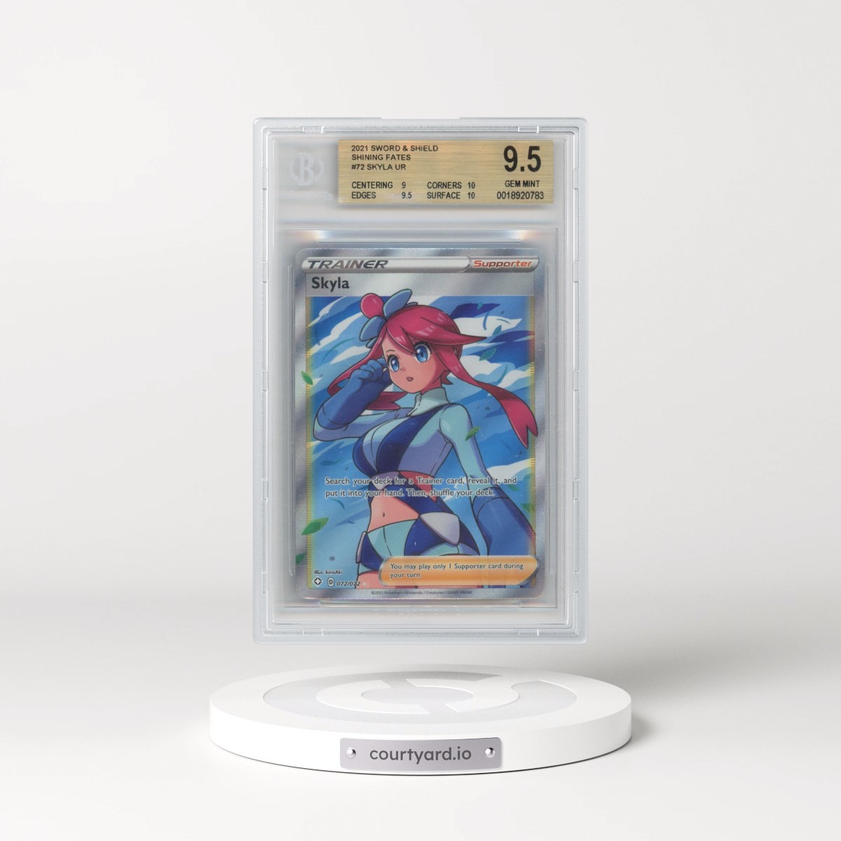 2021 Shining Fates #072 Skyla - Ultra Rare Holo (BGS 9.5 GEM MINT)