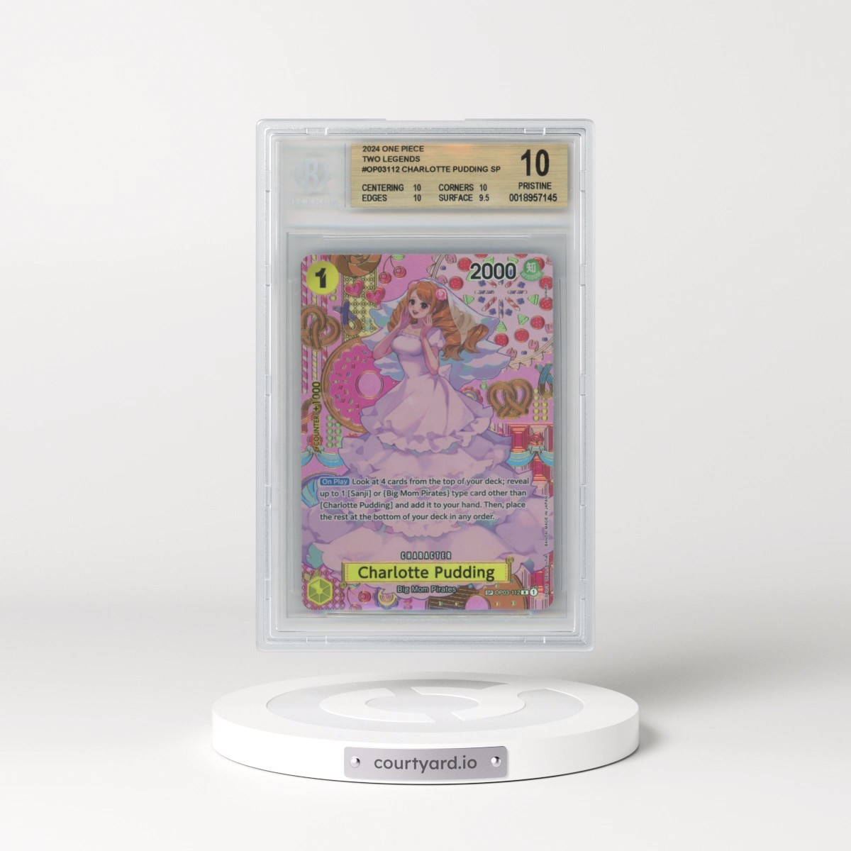 2024 One Piece Two Legends #OP03112 Charlotte Pudding SP (BGS 10 PRISTINE)