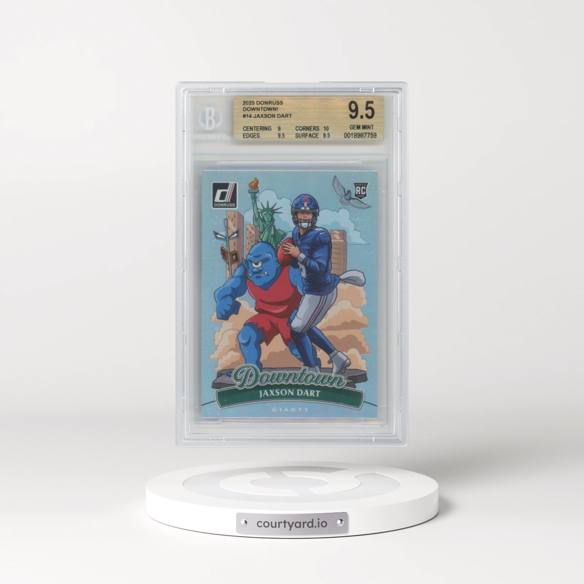2025 Panini Donruss Downtown! Jaxson Dart #14 BGS 9.5