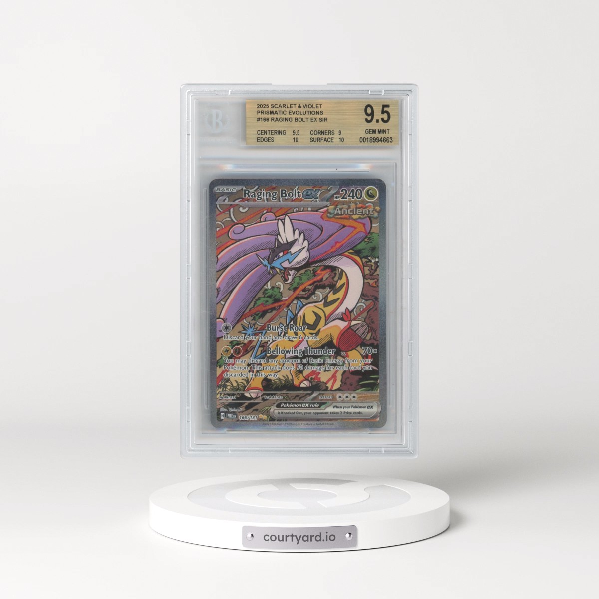 2024 Prismatic Evolutions - PRE EN #166 Raging Bolt ex - Special Illustration Rare (Holo) (BGS 9.5 GEM MINT)