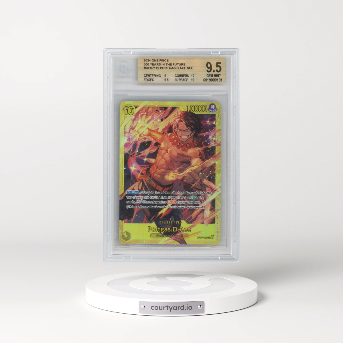 2024 One Piece 500 Years in the Future #119 Portgas D. Ace (BGS 9.5 GEM MINT)
