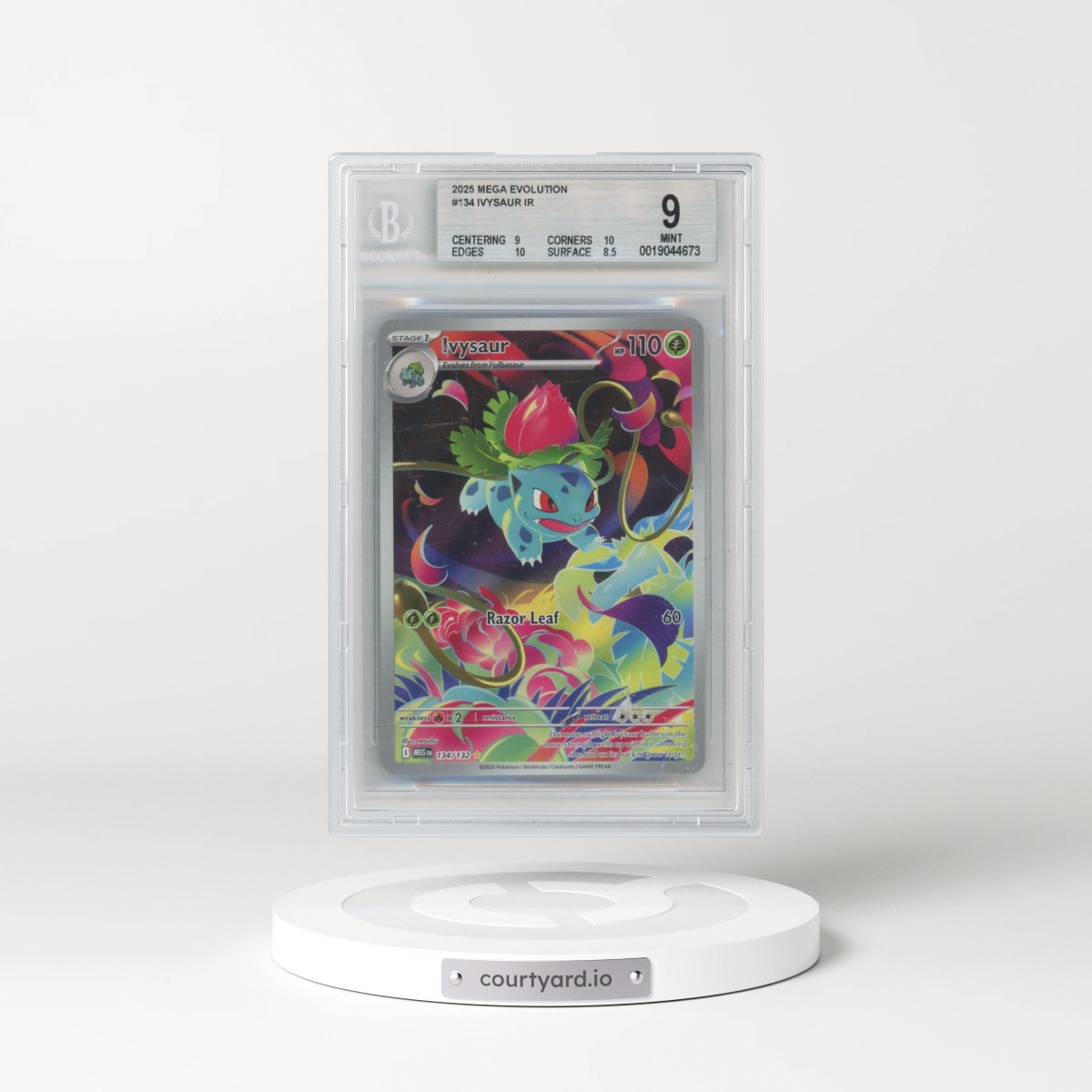 2025 Pokémon Meg EN-Mega Evolution #134 Ivysaur - Illustration Rare (BGS 9 MINT)