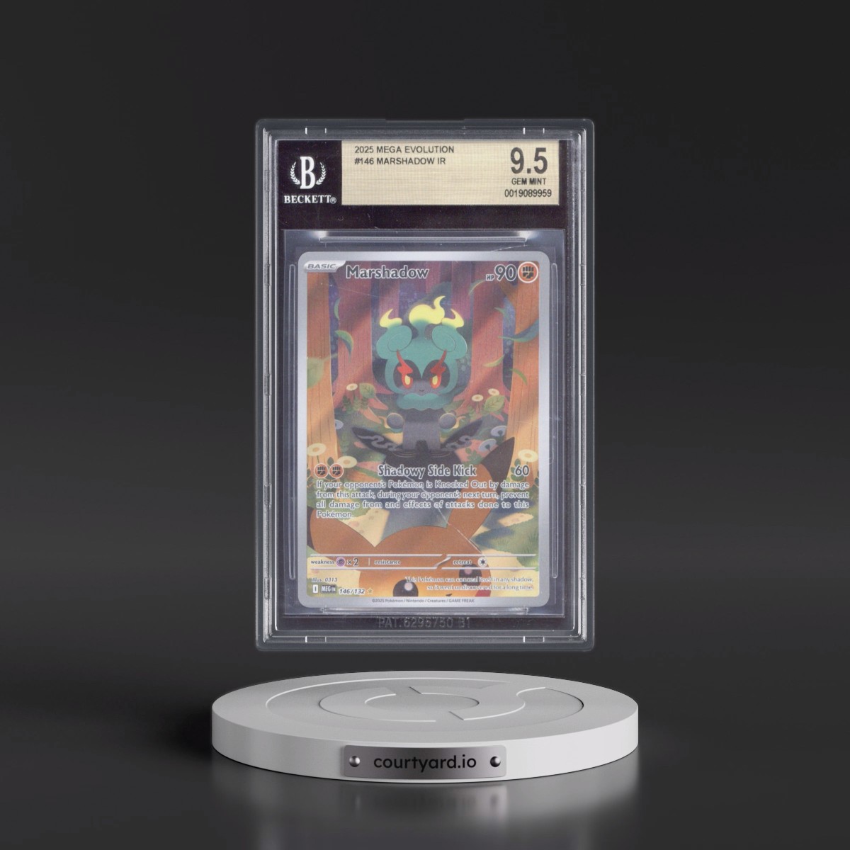 2025 Mega Evolution - MEG EN #146 Marshadow - Illustration Rare Holo (BGS 9.5 GEM MINT)