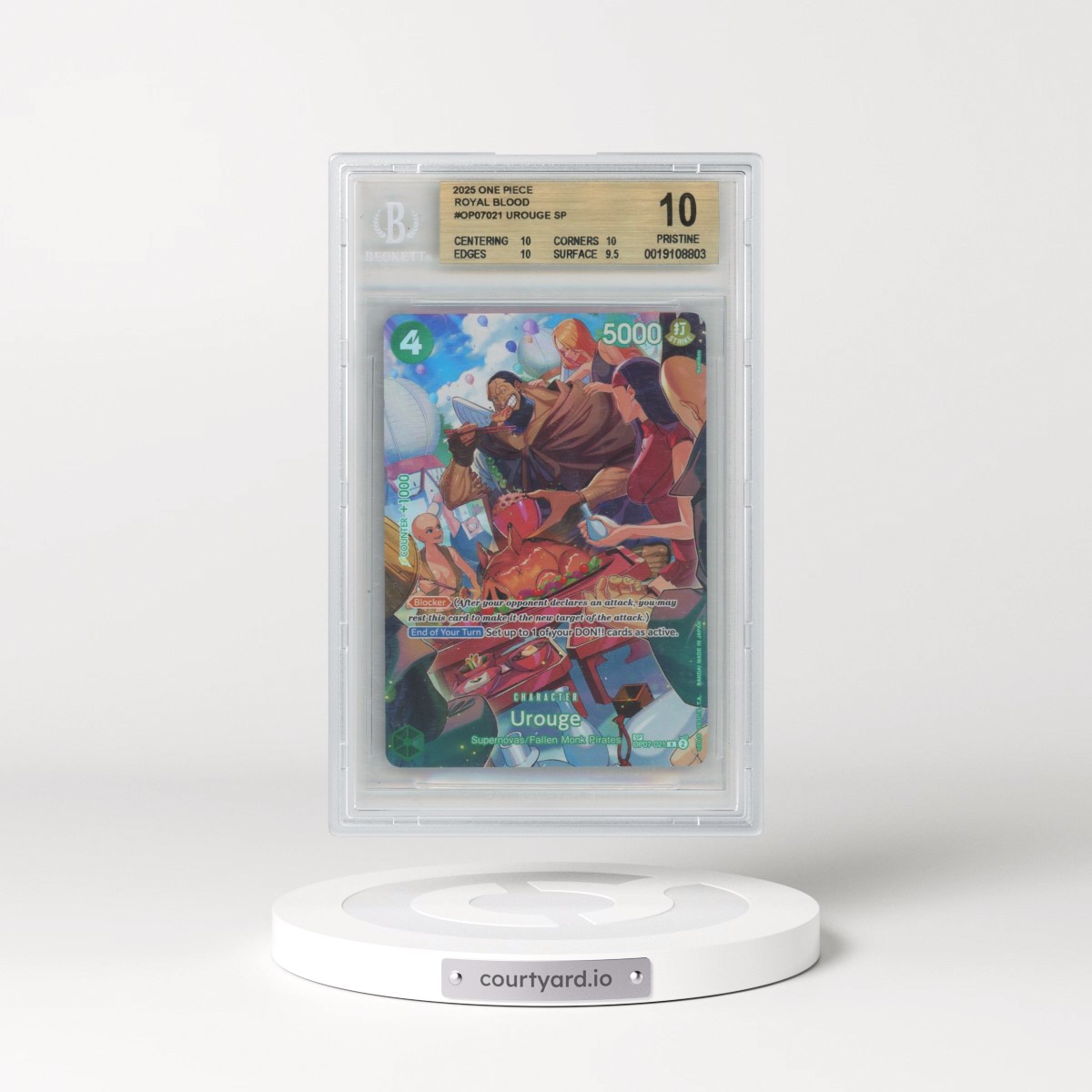 2025 One Piece Card Game Royal Blood #OP07021 Urouge SP (BGS 10 PRISTINE)