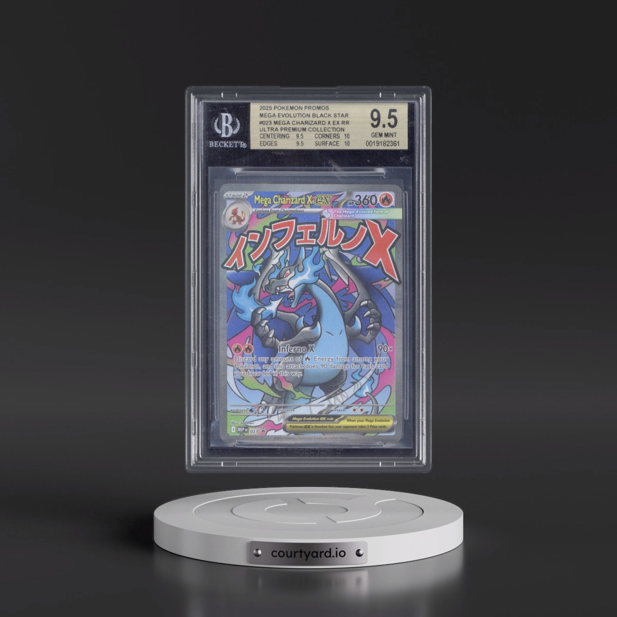 2025 Black Star Promos - Mega Evolution MEP EN #023 Mega Charizard X ex - Mega Charizard X ex Ultra Premium Collection (Holo) (BGS 9.5 GEM MINT)