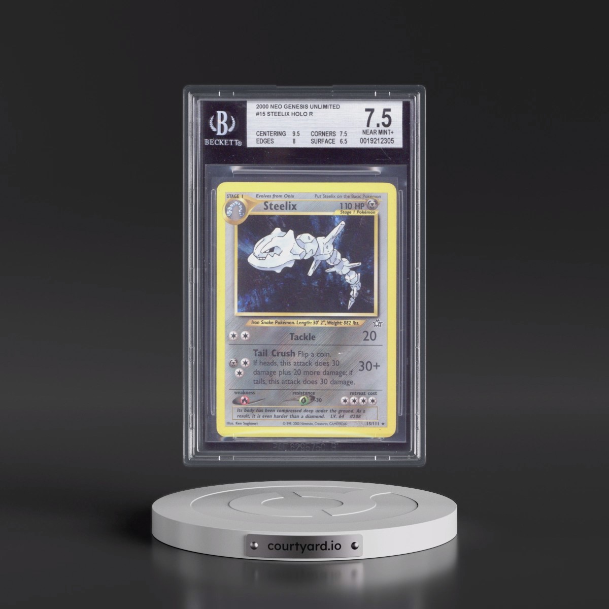 2000 Neo Genesis #15 Steelix - Holo (BGS 7.5 NM+)