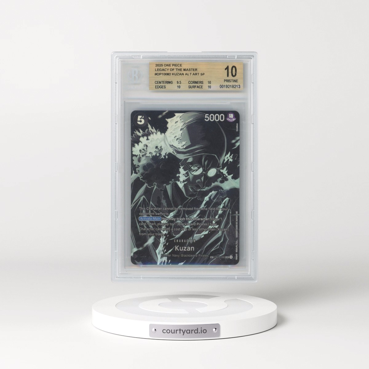2025 One Piece OP12-Legacy of the Master #082 Kuzan - Special Alternate Art (BGS 10 PRISTINE)