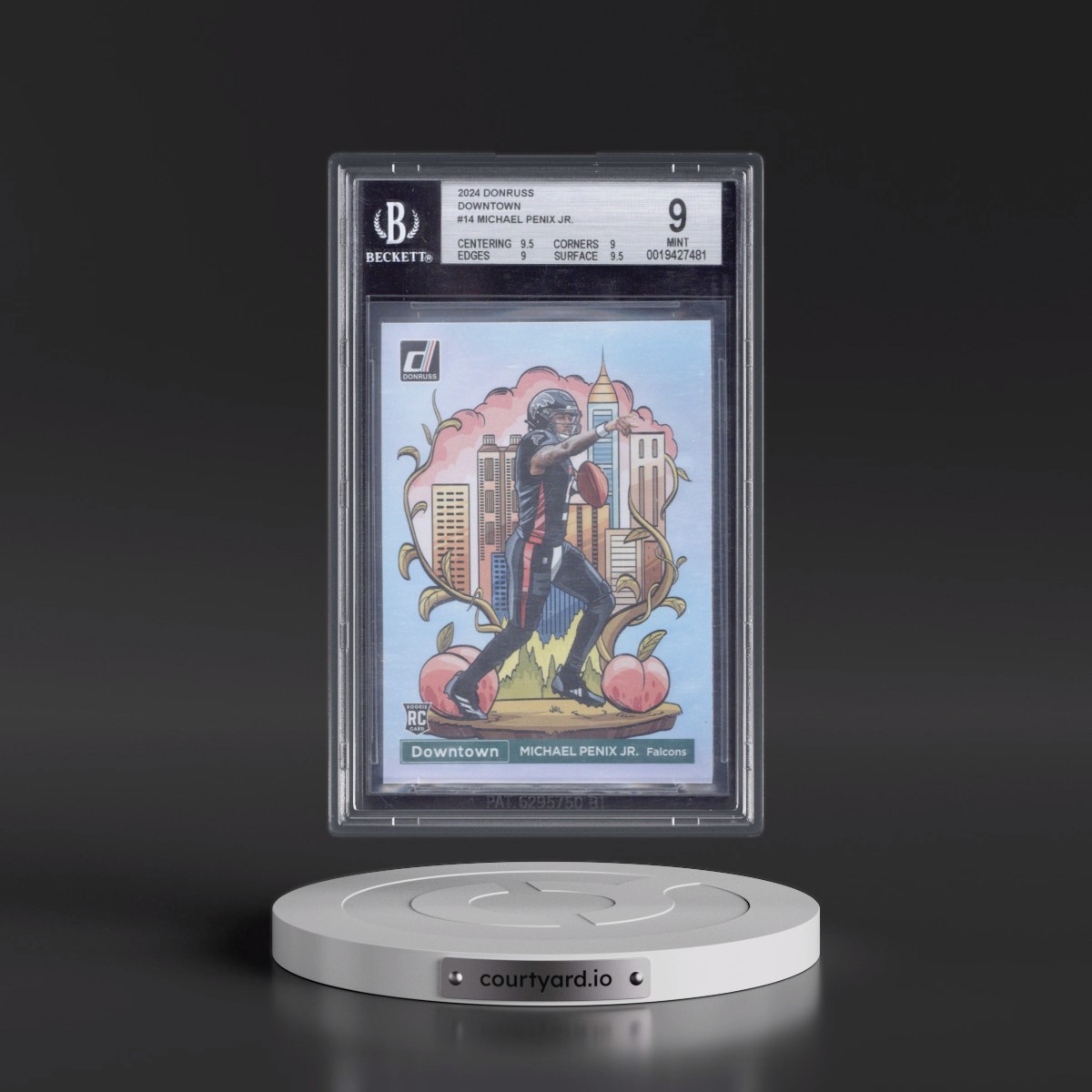 2024 Panini Donruss Downtown! #14 Michael Penix Jr. (BGS 9 MINT)