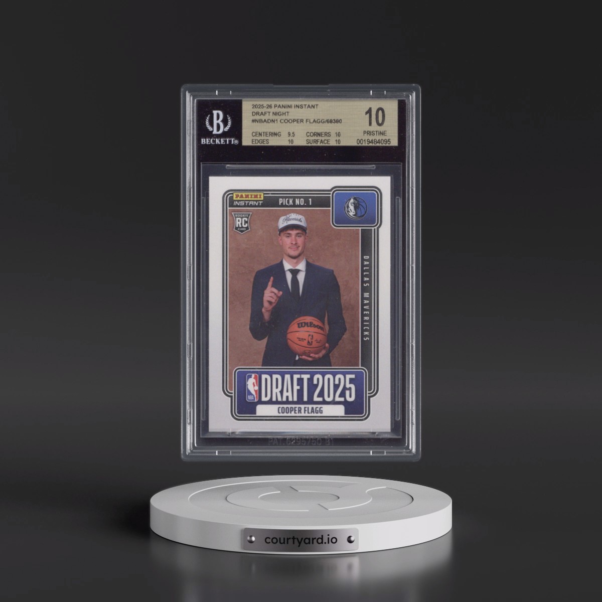 2025 Panini Instant NBA Draft Night #1 Cooper Flagg (BGS 10 PRISTINE)