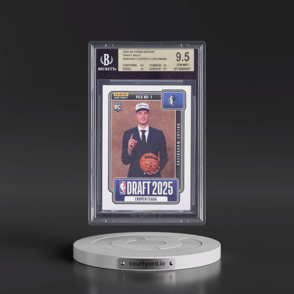 2025 Panini Instant NBA Draft Night #1 Cooper Flagg (BGS 9.5 GEM MINT)