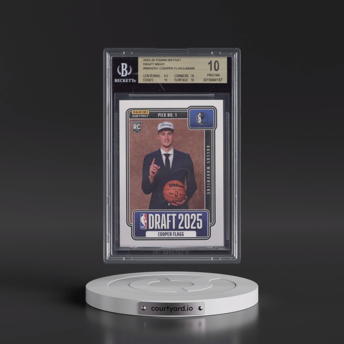 2025 Panini Instant NBA Draft Night #1 Cooper Flagg (BGS 10 PRISTINE)