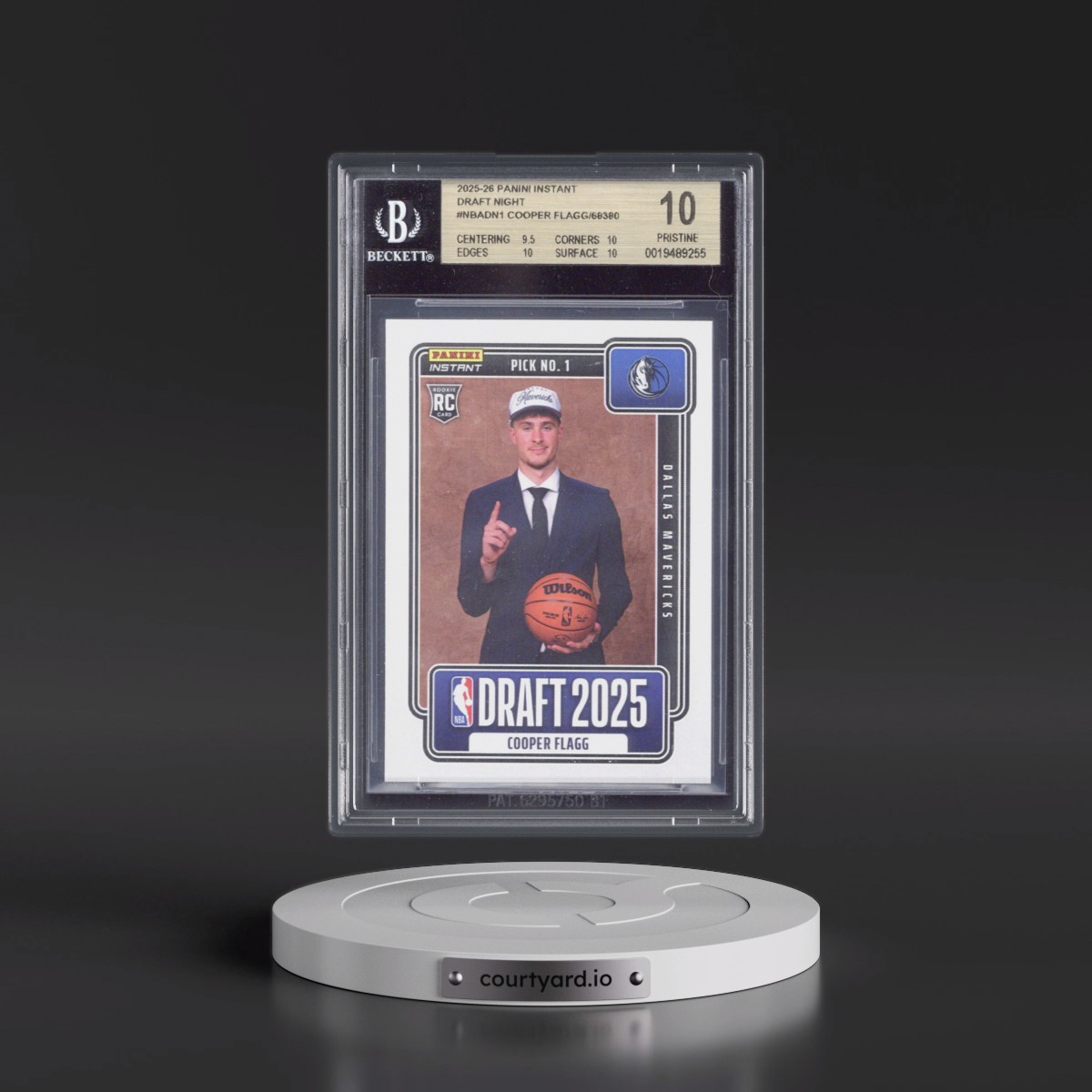 2025 Panini Instant NBA Draft Night #1 Cooper Flagg (BGS 10 PRISTINE)
