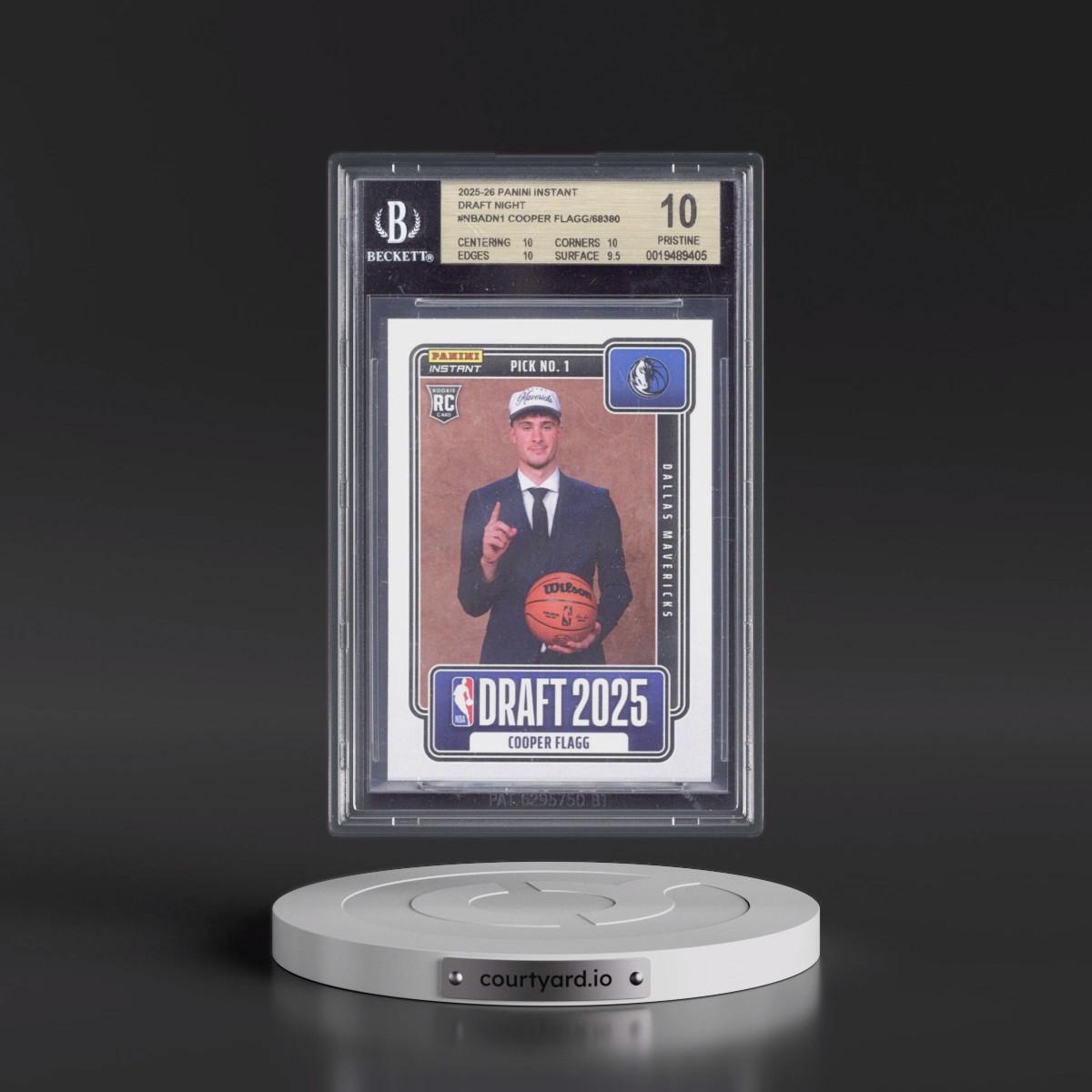 2025 Panini Instant NBA Draft Night #1 Cooper Flagg (BGS 10 PRISTINE)