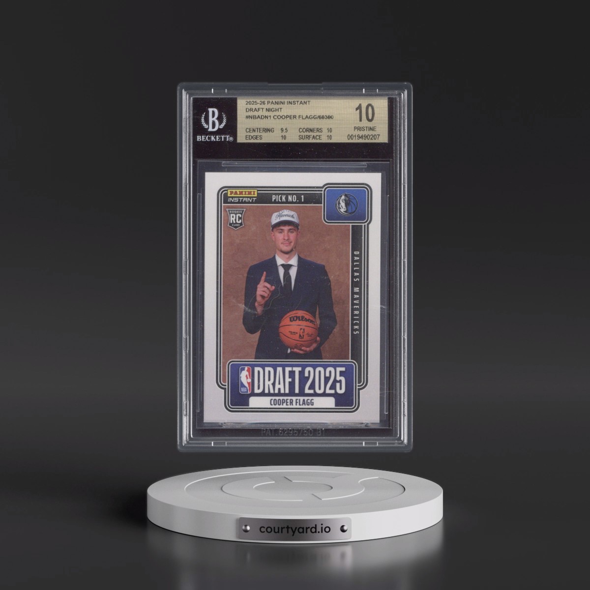 2025 Panini Instant NBA Draft Night #1 Cooper Flagg (BGS 10 PRISTINE)