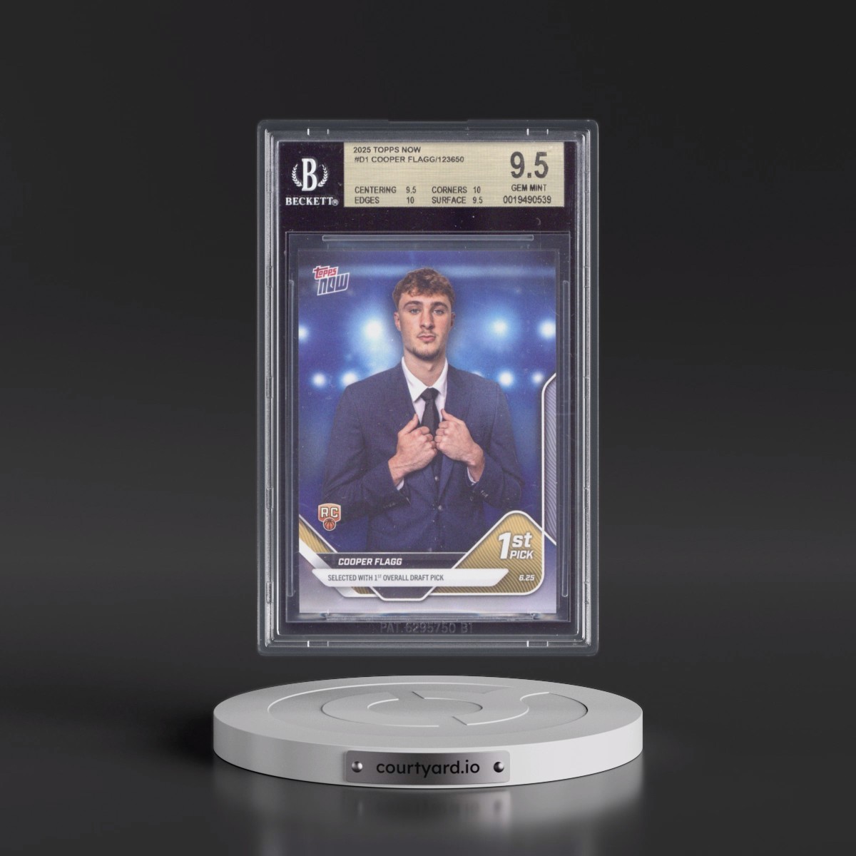 2025 Topps Now Draft #D1 Cooper Flagg (BGS 9.5 GEM MINT)