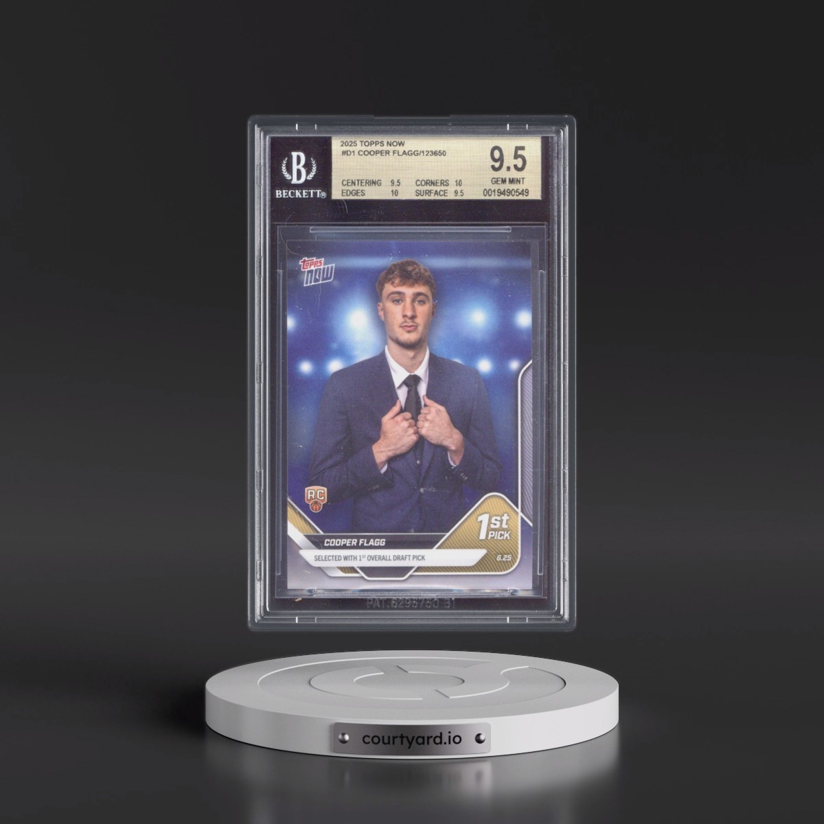 2025 Topps Now Draft #D1 Cooper Flagg (BGS 9.5 GEM MINT)