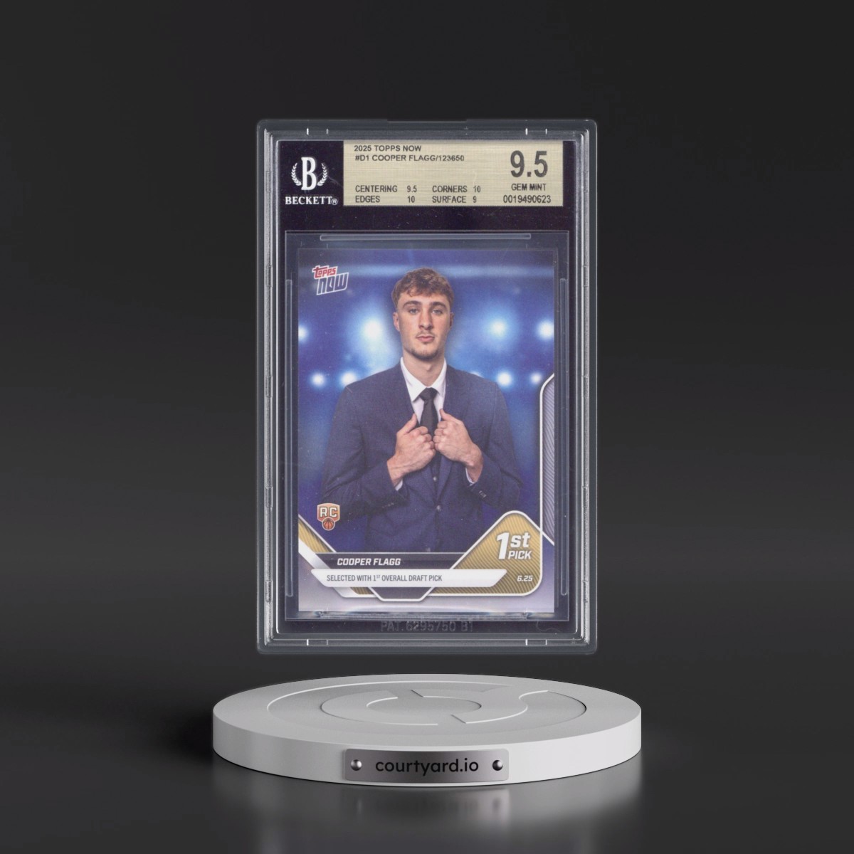 2025 Topps Now Draft #D1 Cooper Flagg (BGS 9.5 GEM MINT)