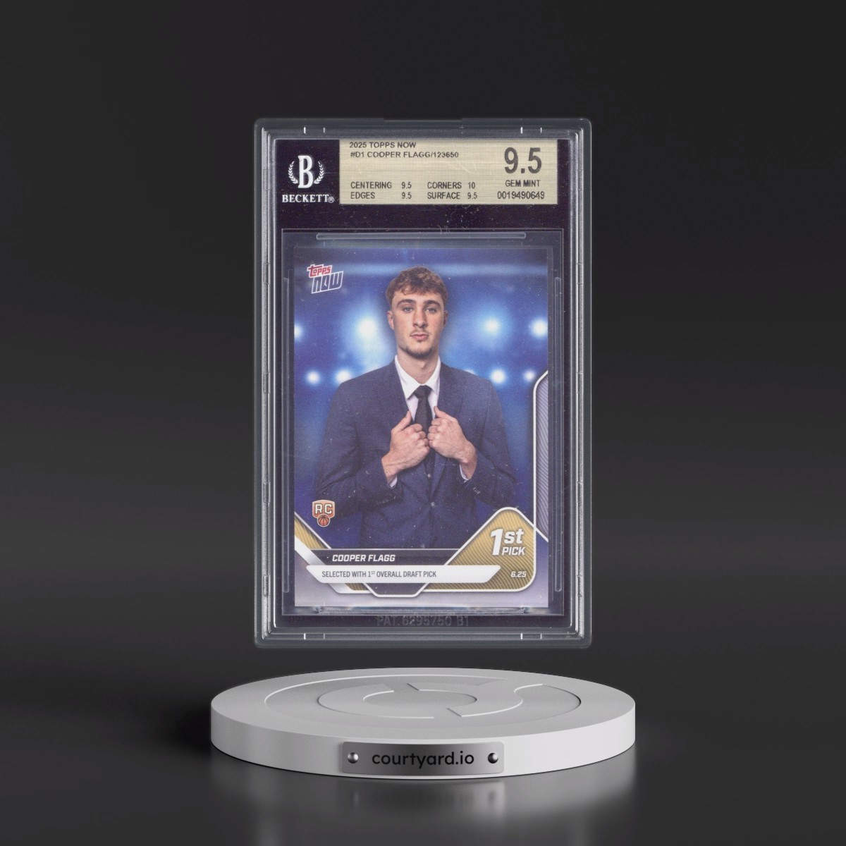 2025 Topps Now Draft #D1 Cooper Flagg (BGS 9.5 GEM MINT)
