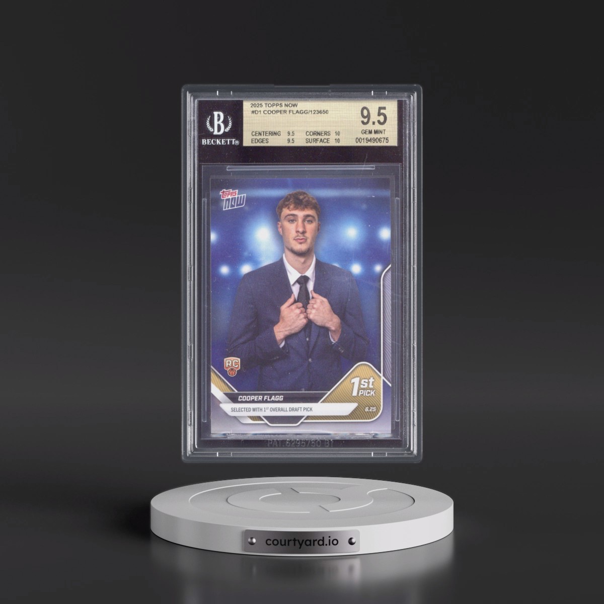 2025 Topps Now Draft #D1 Cooper Flagg (BGS 9.5 GEM MINT)