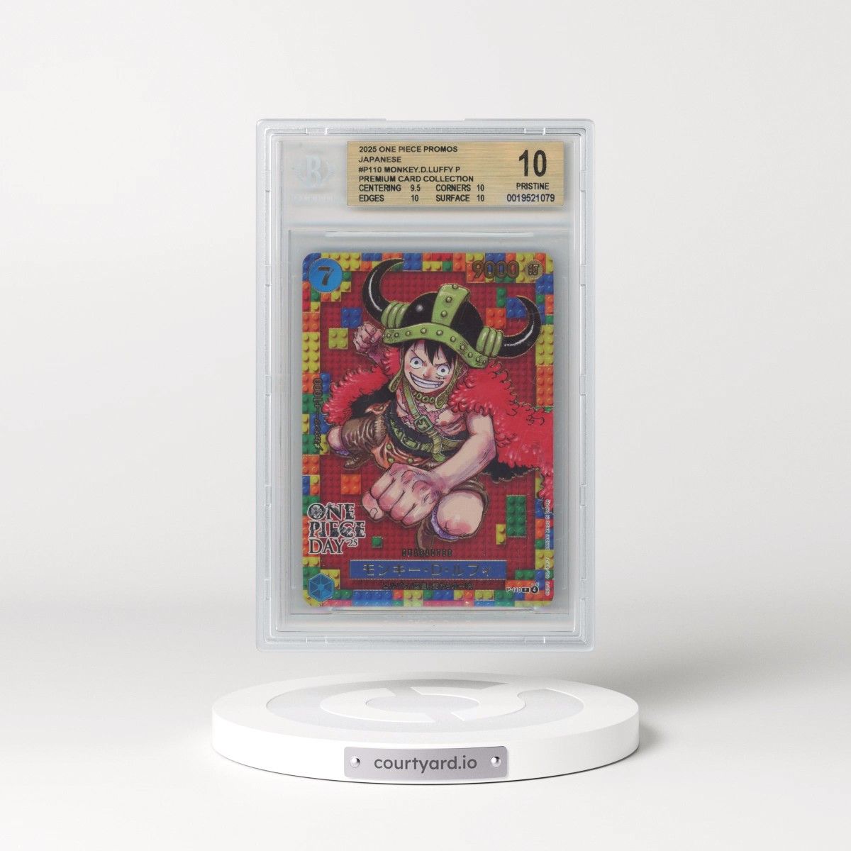 2025 One Piece Japanese Premium Card Collection -One Piece Day'25 Monkey D. Luffy #110 BGS 10