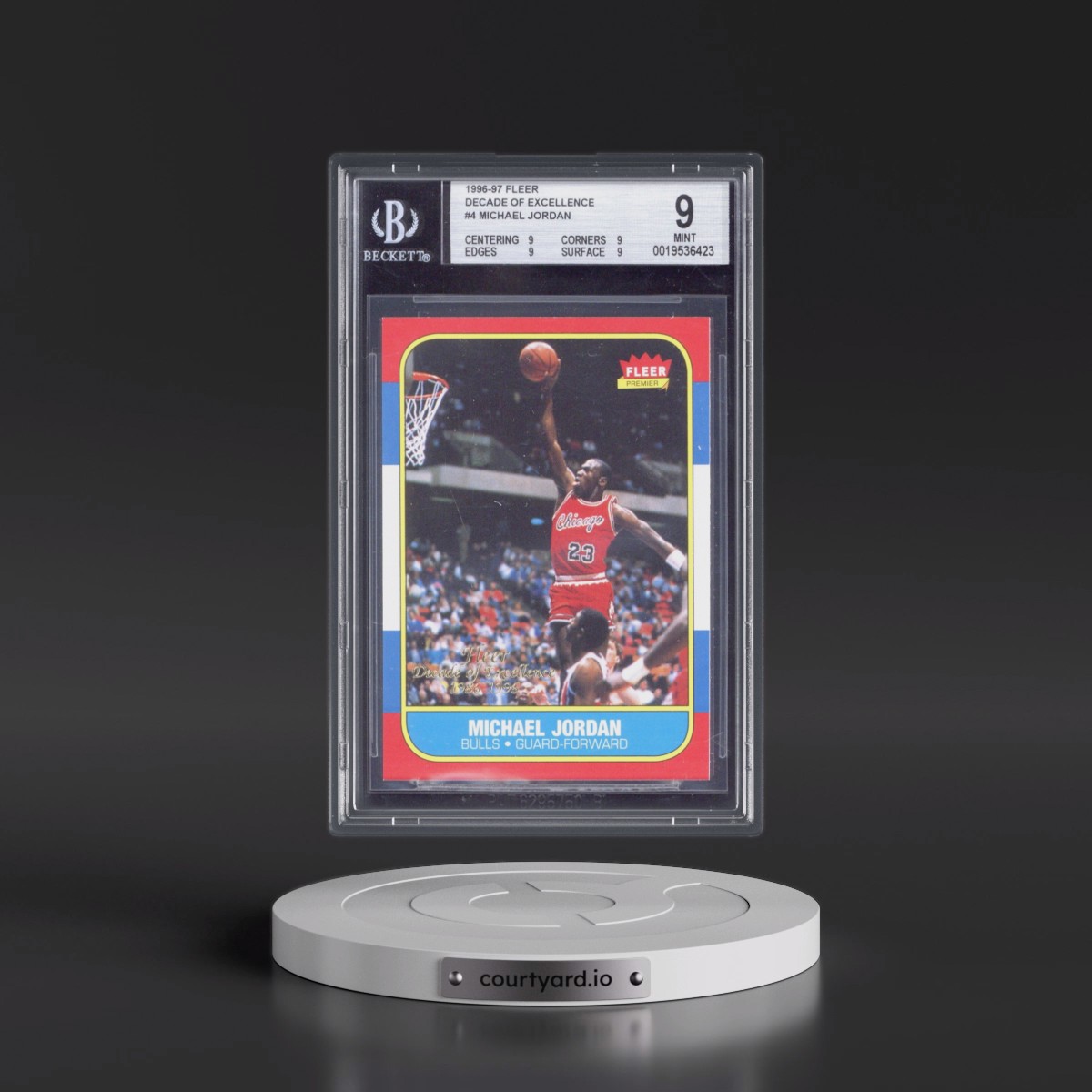 1996 Fleer Decade of Excellence #4 Michael Jordan (BGS 9 MINT)