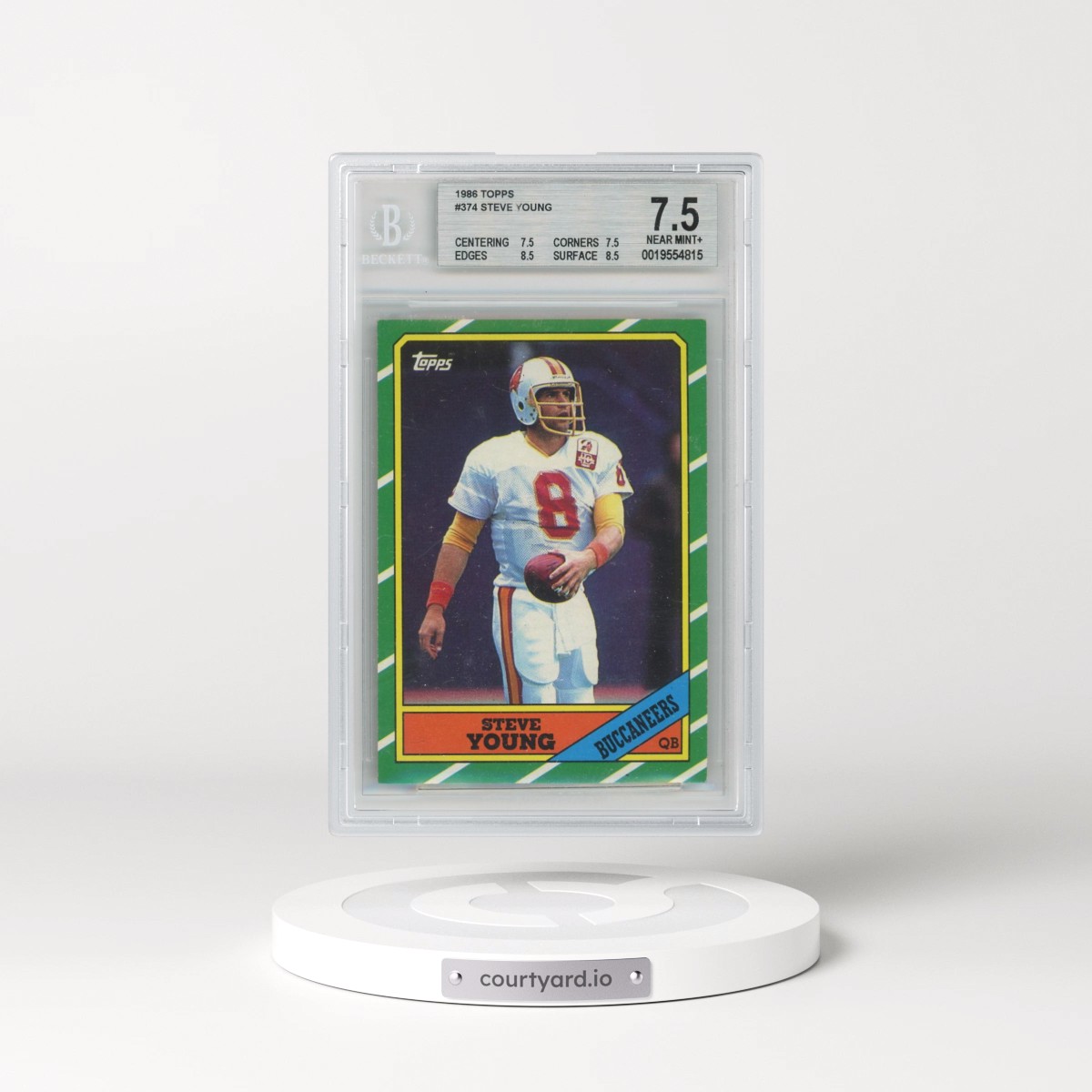 1986 Topps #374 Steve Young (BGS 7.5 NM+)