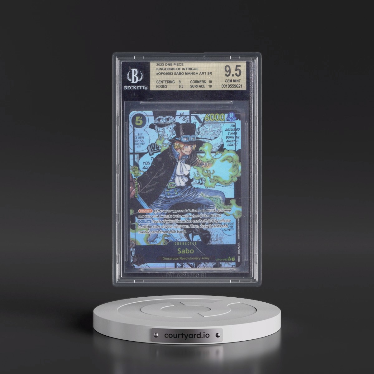 2023 Kingdoms of Intrigue (OP04) - English #083 Sabo - Manga Alt. Art Parallel (BGS 9.5 GEM MINT)