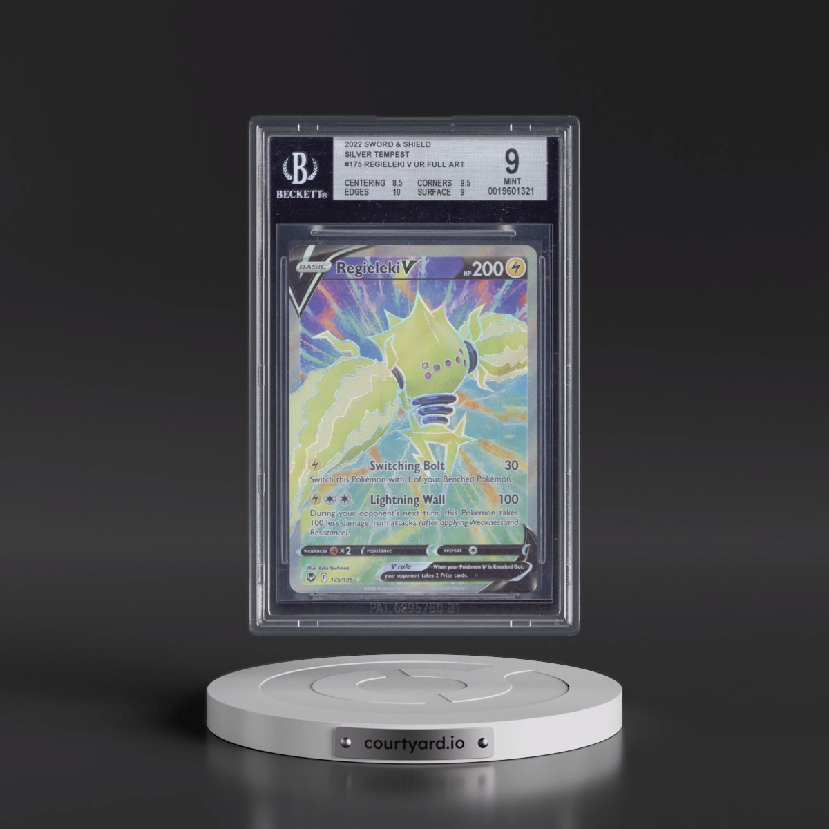 2022 Silver Tempest #175 Regieleki V - Ultra Rare Holo (BGS 9 MINT)