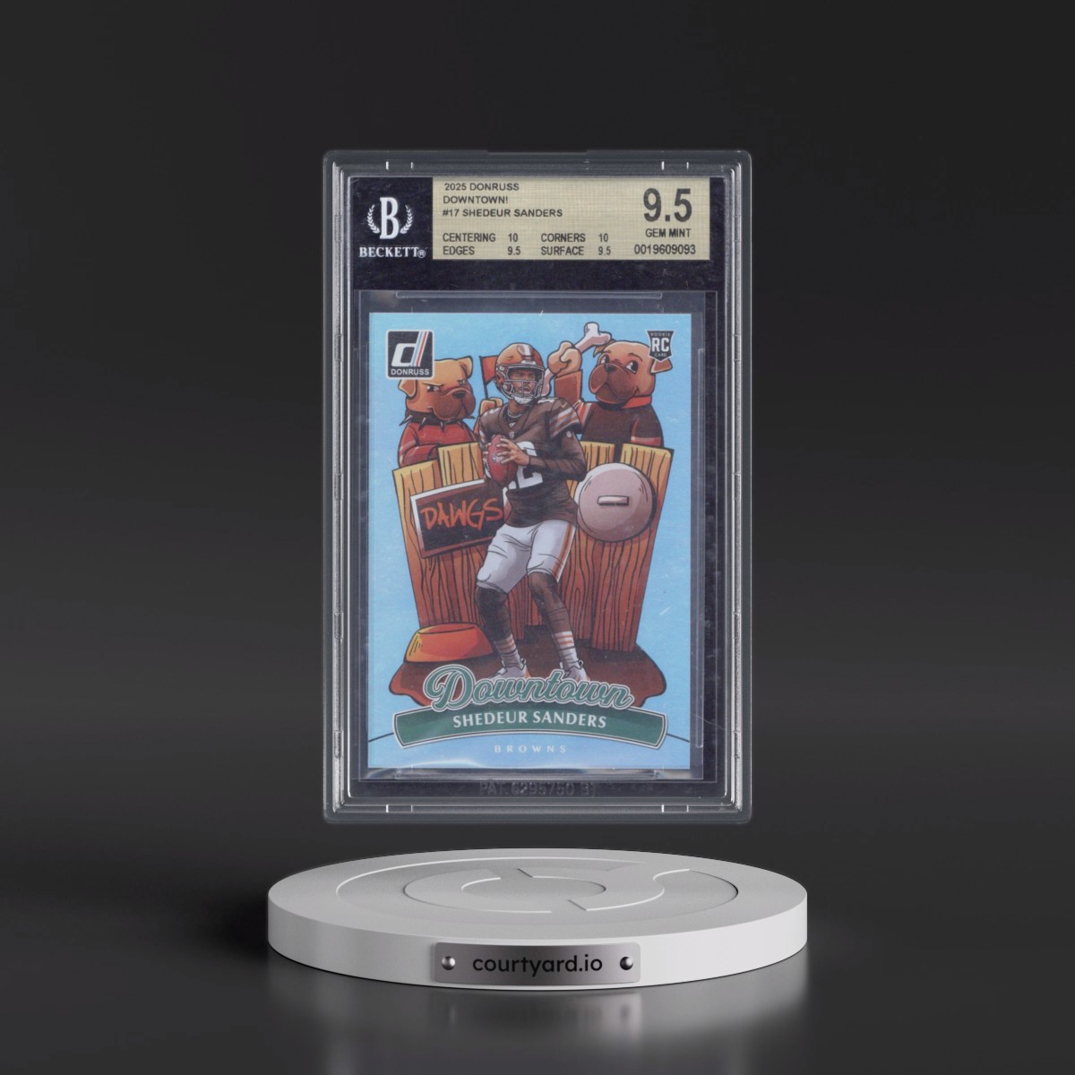 2025 Panini Donruss Downtown Shedeur Sanders #17 BGS 9.5