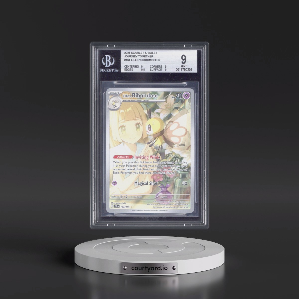 2024 Journey Together - JTG EN #164 Lillie's Ribombee - Illustration Rare Holo (BGS 9 MINT)