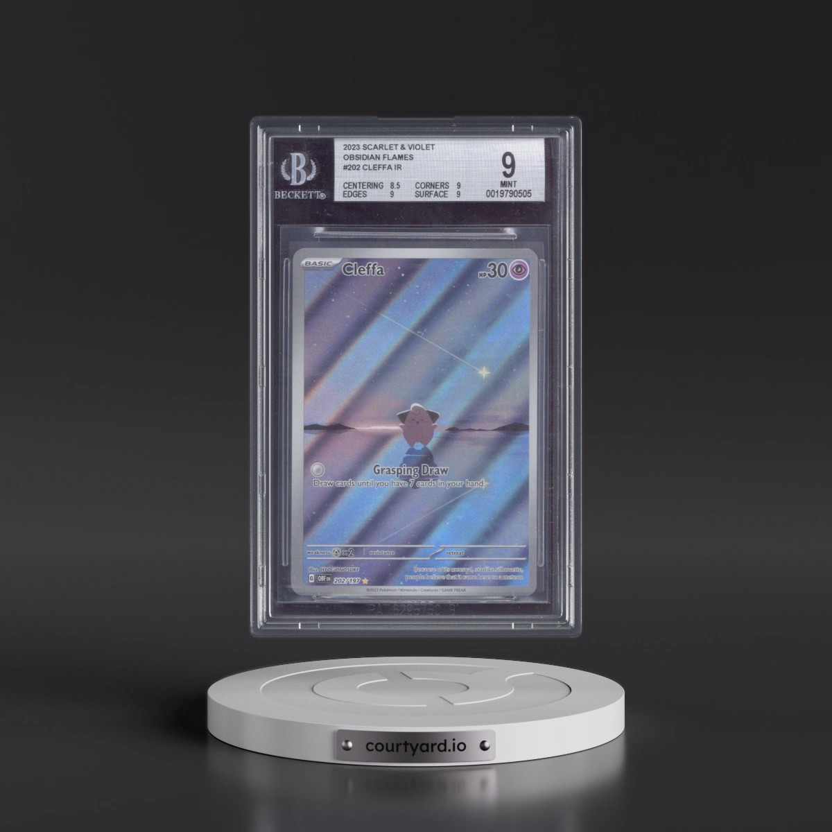 2023 Obsidian Flames - OBF EN #202 Cleffa - Illustration Rare Holo (BGS 9 MINT)