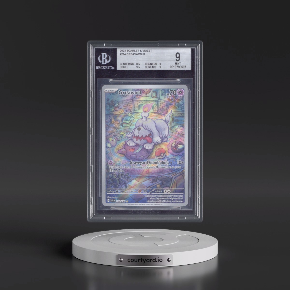 2023 Scarlet & Violet #214 Greavard - Illustration Rare Holo (BGS 9 MINT)
