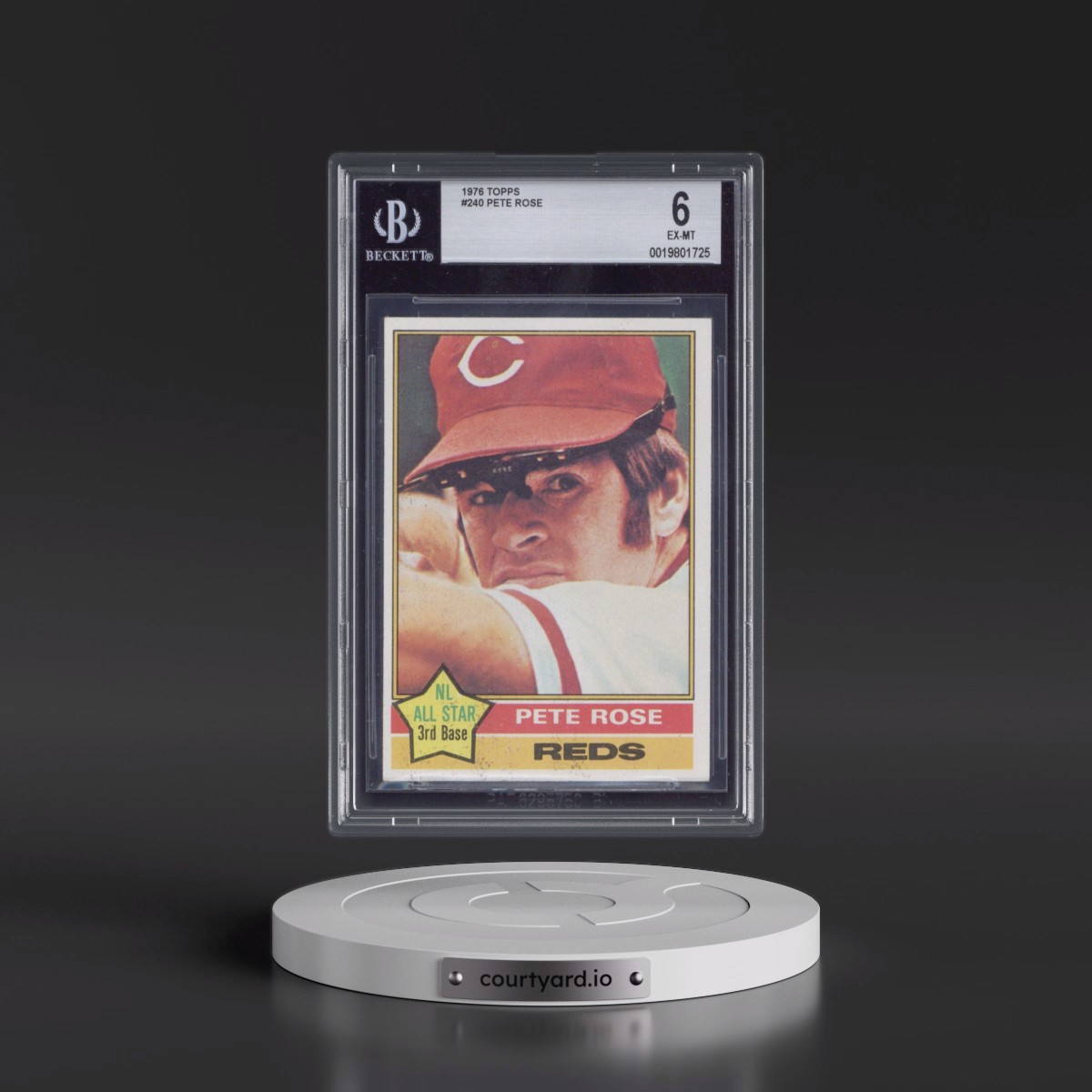 1976 Topps #240 Pete Rose (BGS 6 EX-MT)